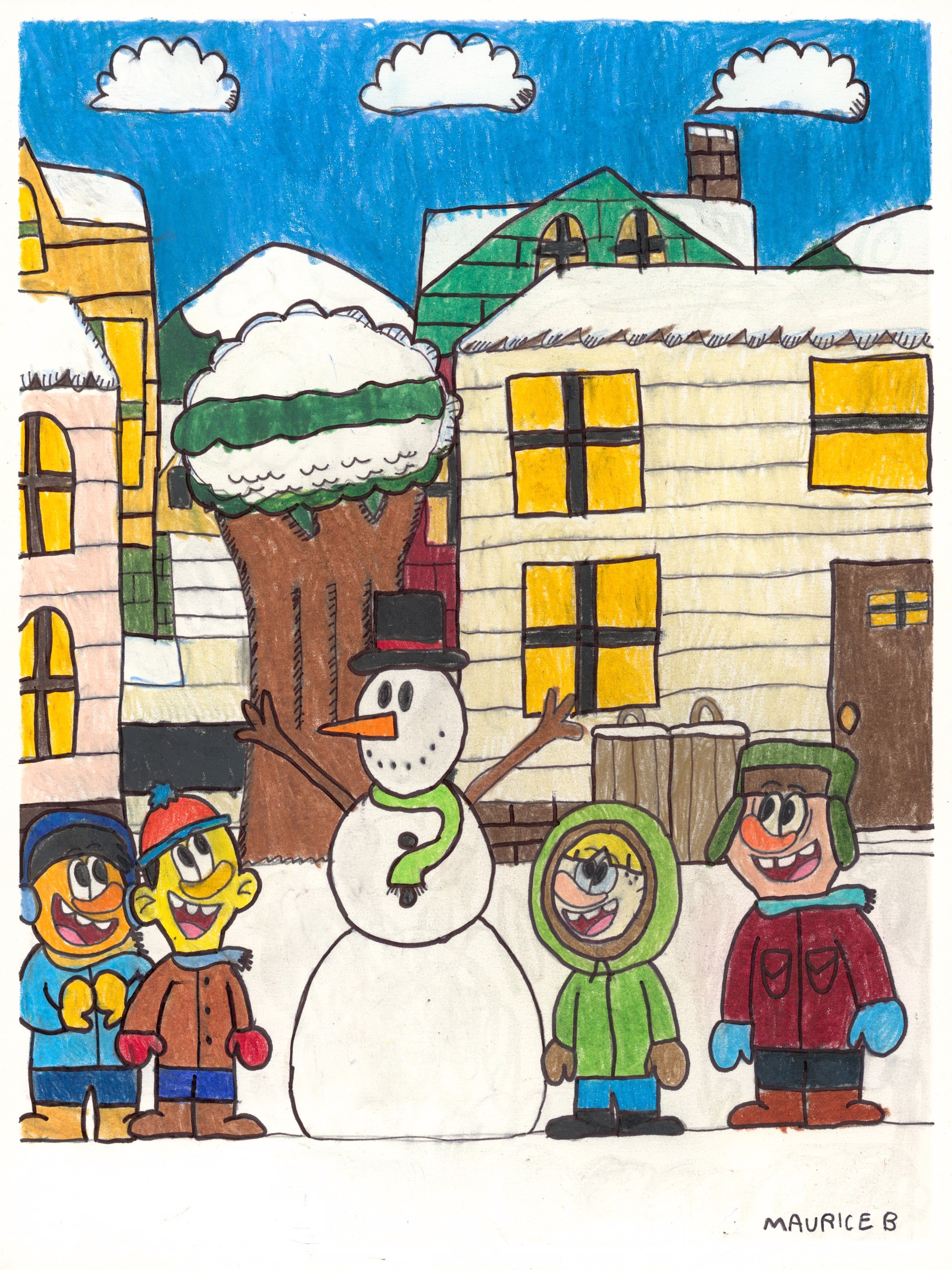 Snowman Melvin by Maurice Barnes