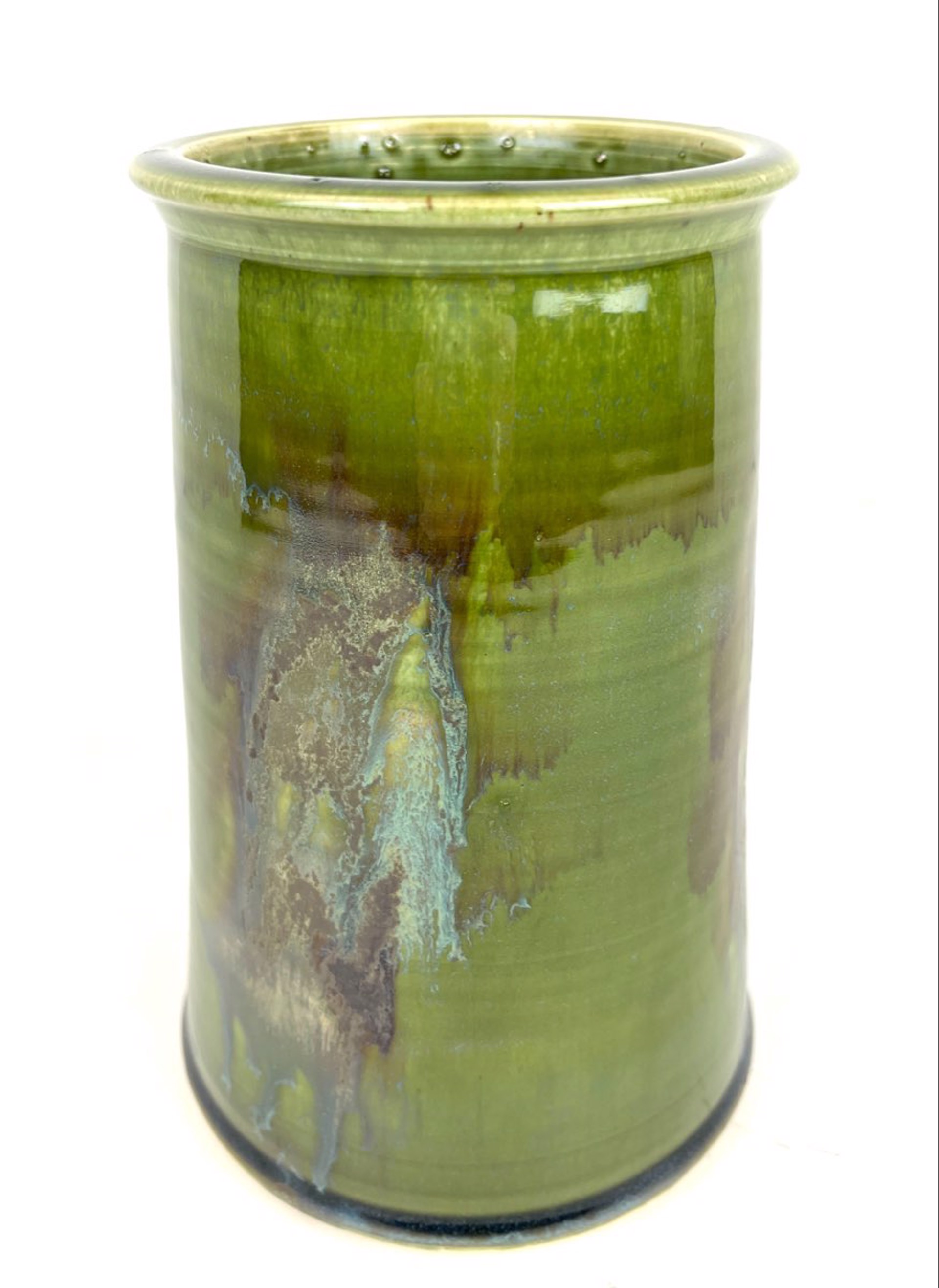 Tall Brushed Vase with Stains by Mary Lynn Portera