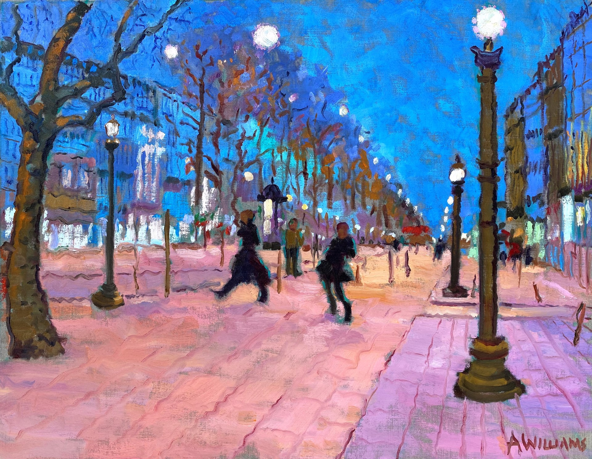 Windy Evening on Cours Mirabeau by Alice Williams