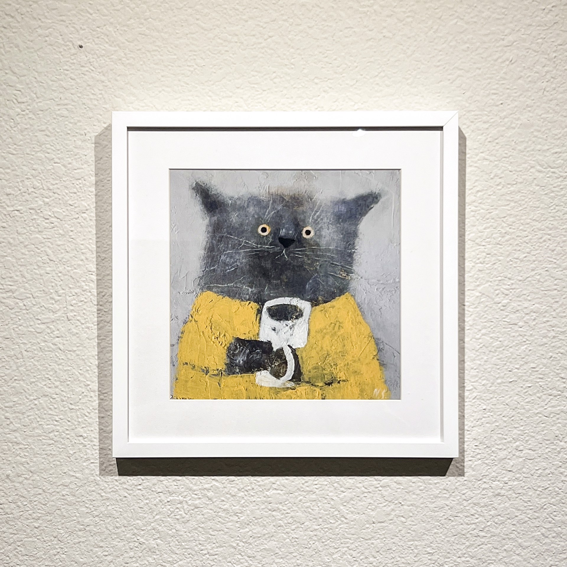 Grey Cat in a Yellow Dress by Natalia Shaloshvili