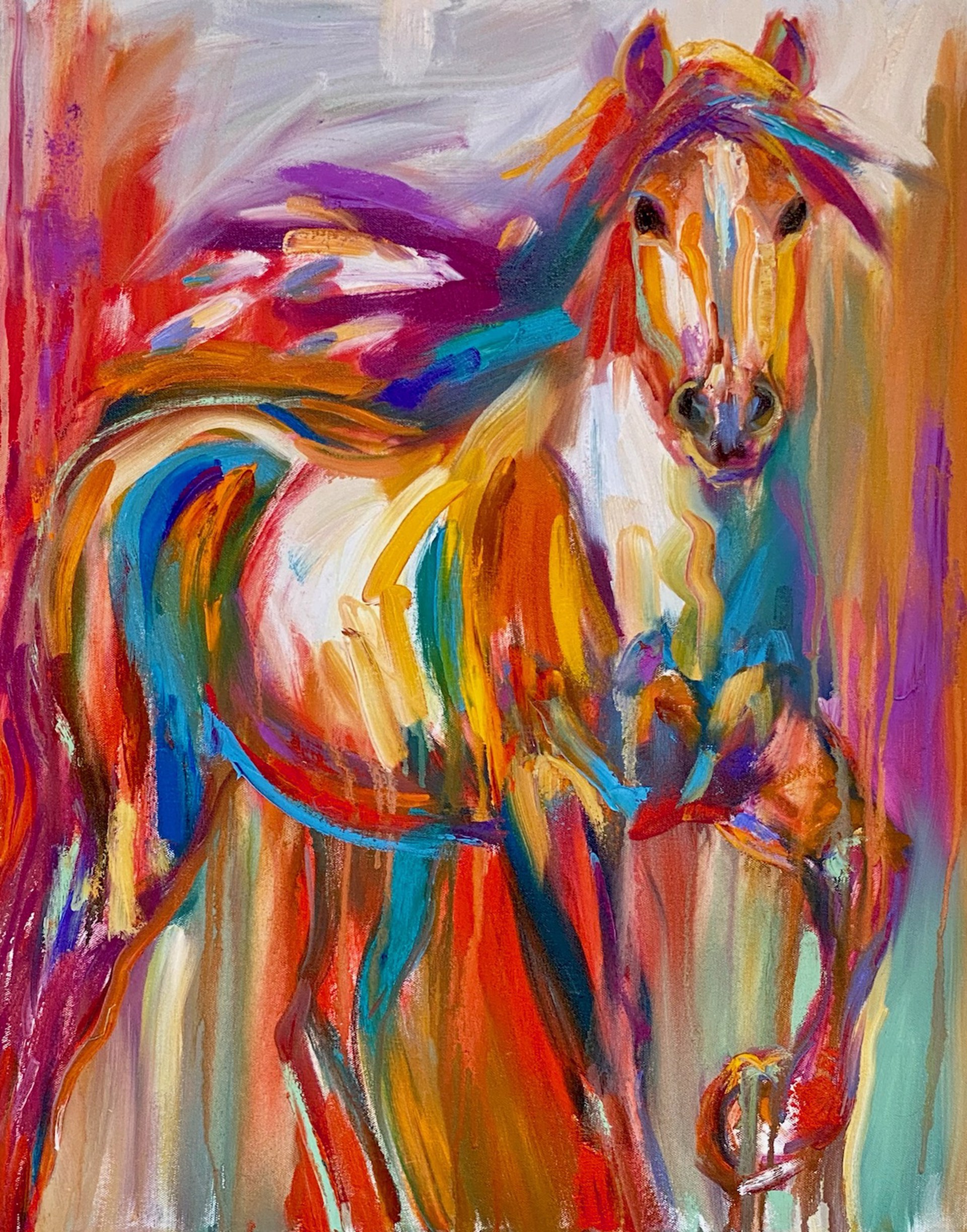 Spirit ~ Equine Voices ~ Live Demonstration Painting by Barbara Meikle