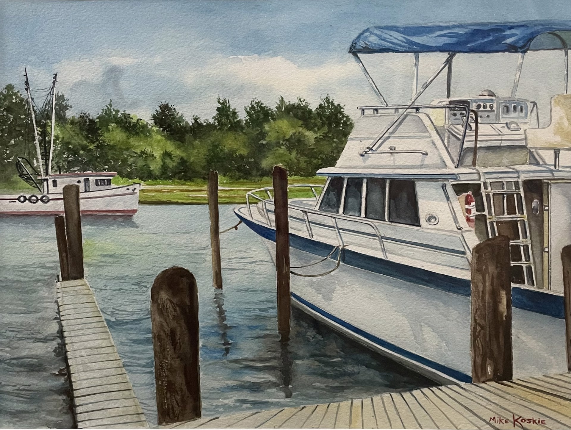 Docked On the Coast by Mike Koskie