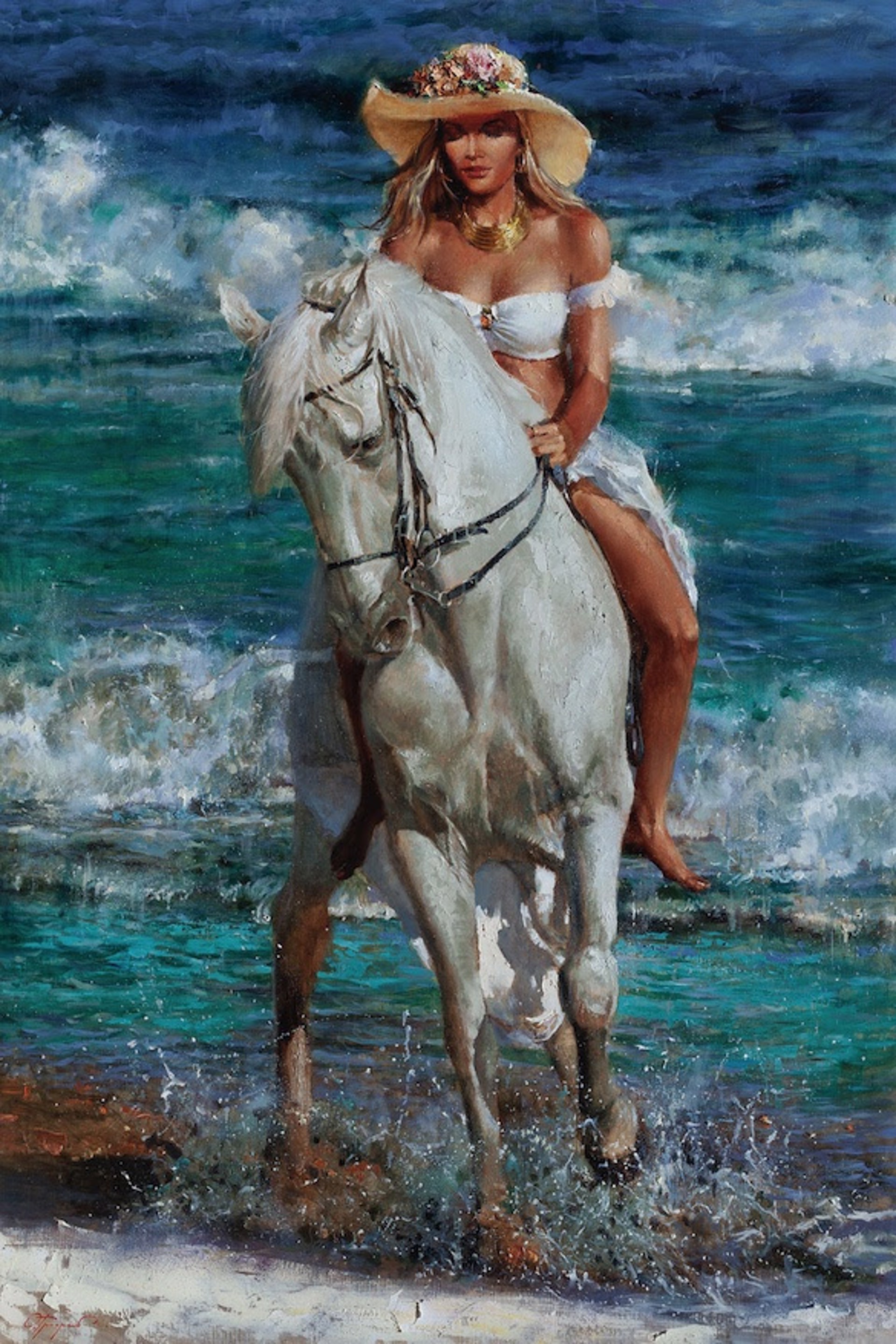 "Horse Ride by the Sea" by Oleg Trofimov