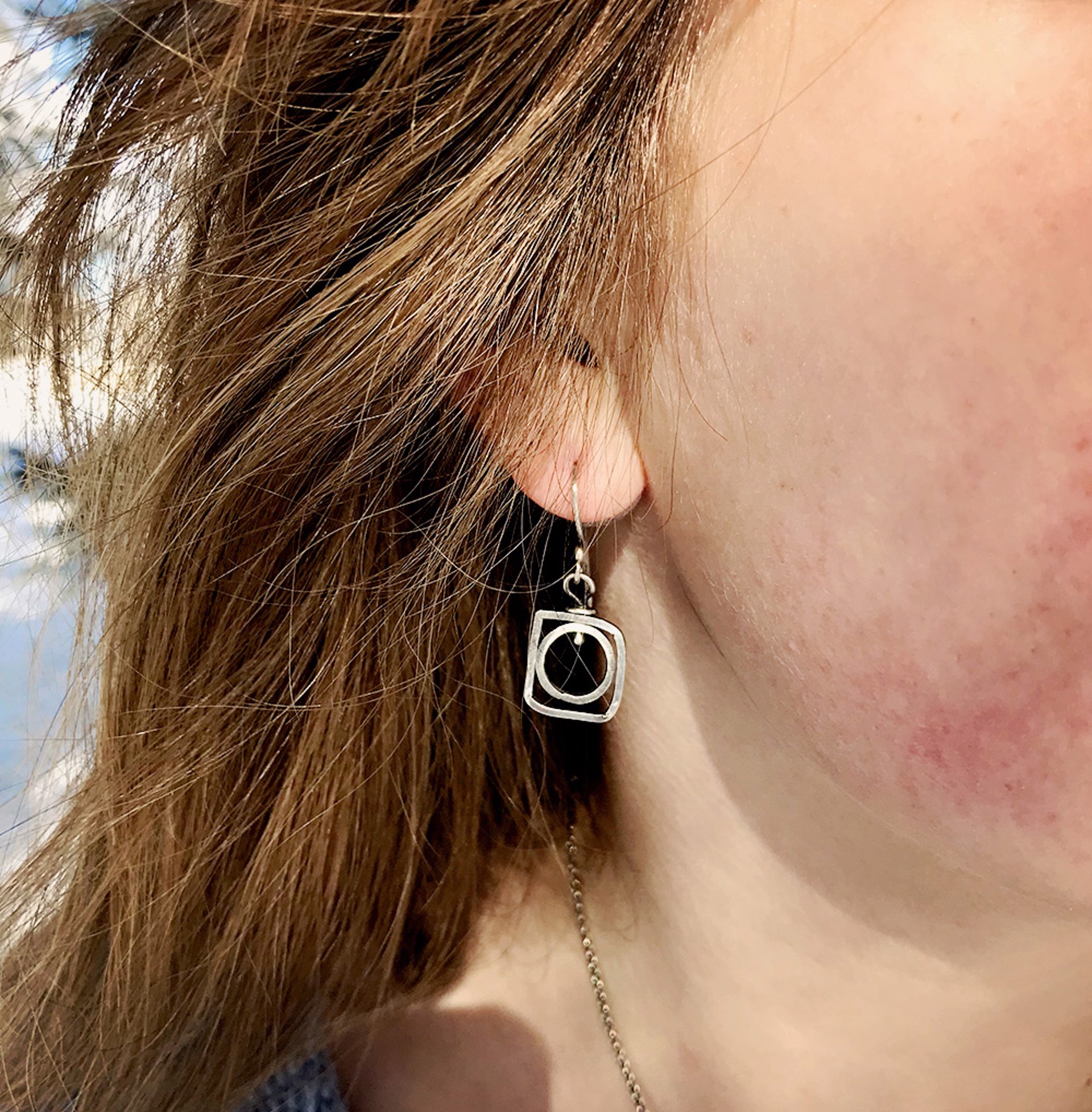 Circles in Squares Earrings by Beth Aimee