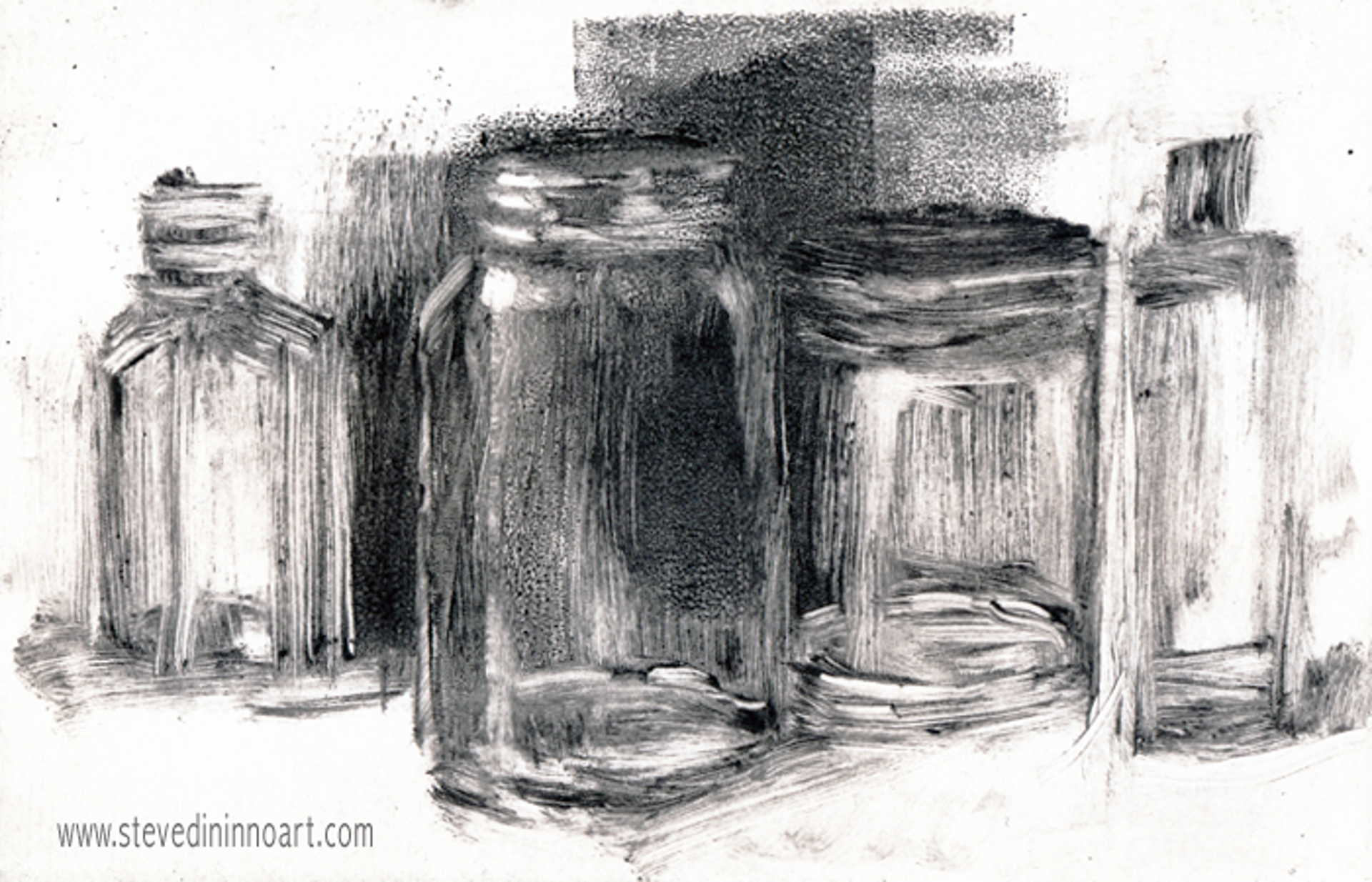 Still Life with Glass Jars by Steve Dininno