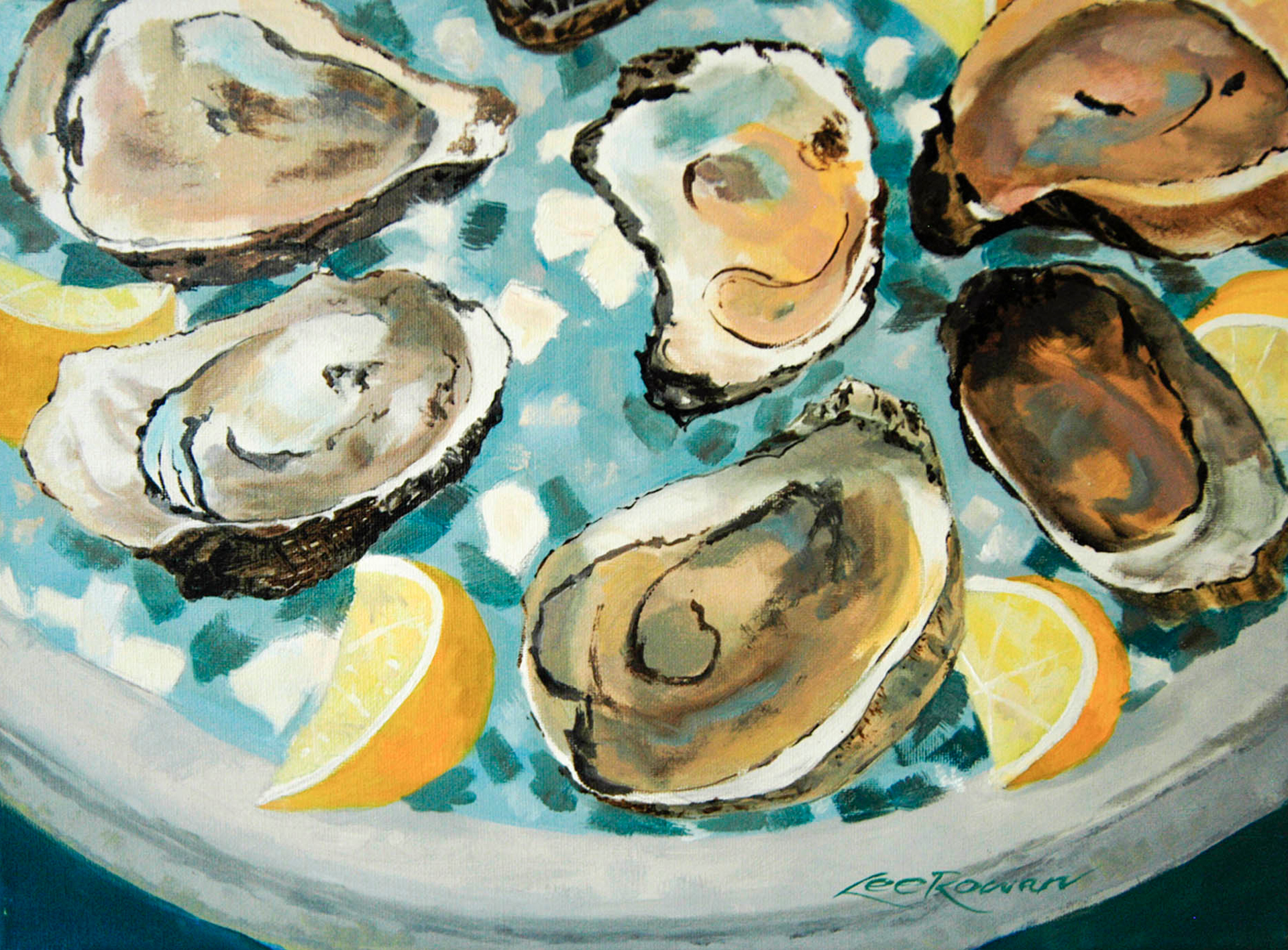 Plate of Oysters by Lee Rowan