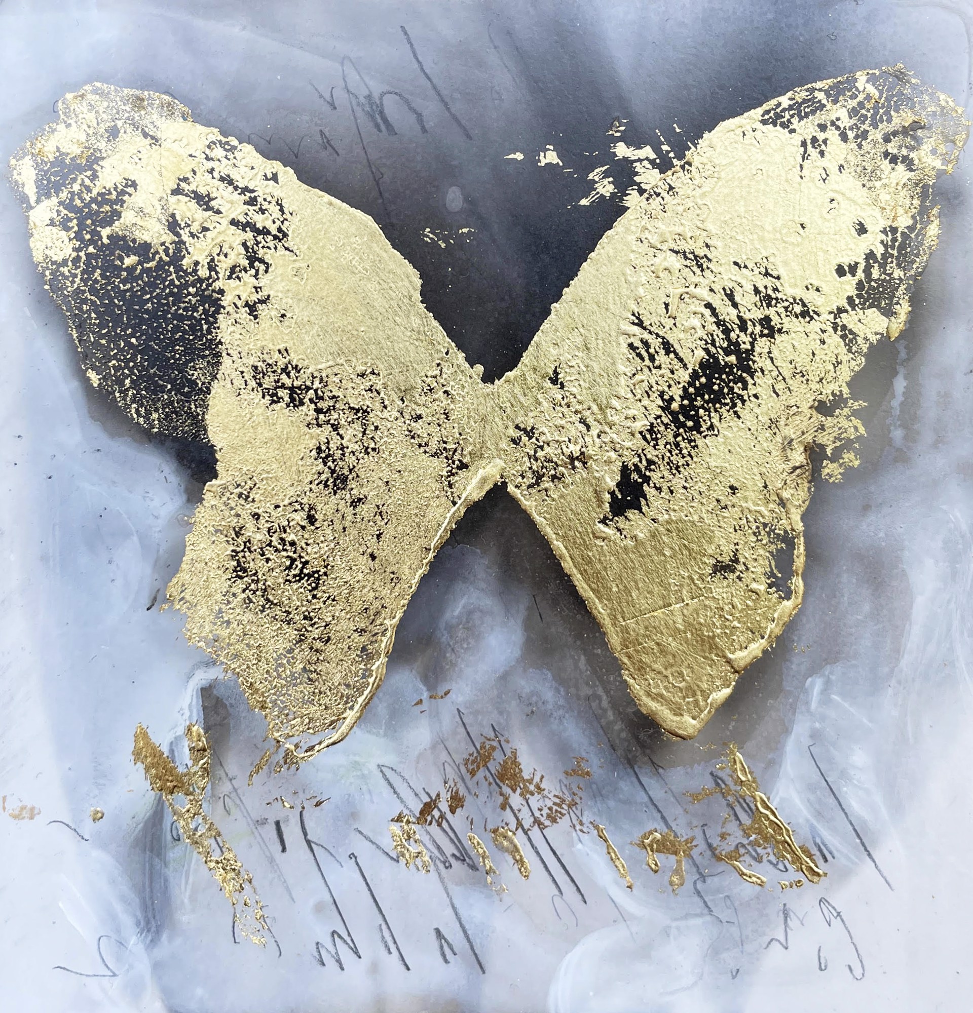 Smoke Songs Gold Butterfly Series by Karoline Schleh