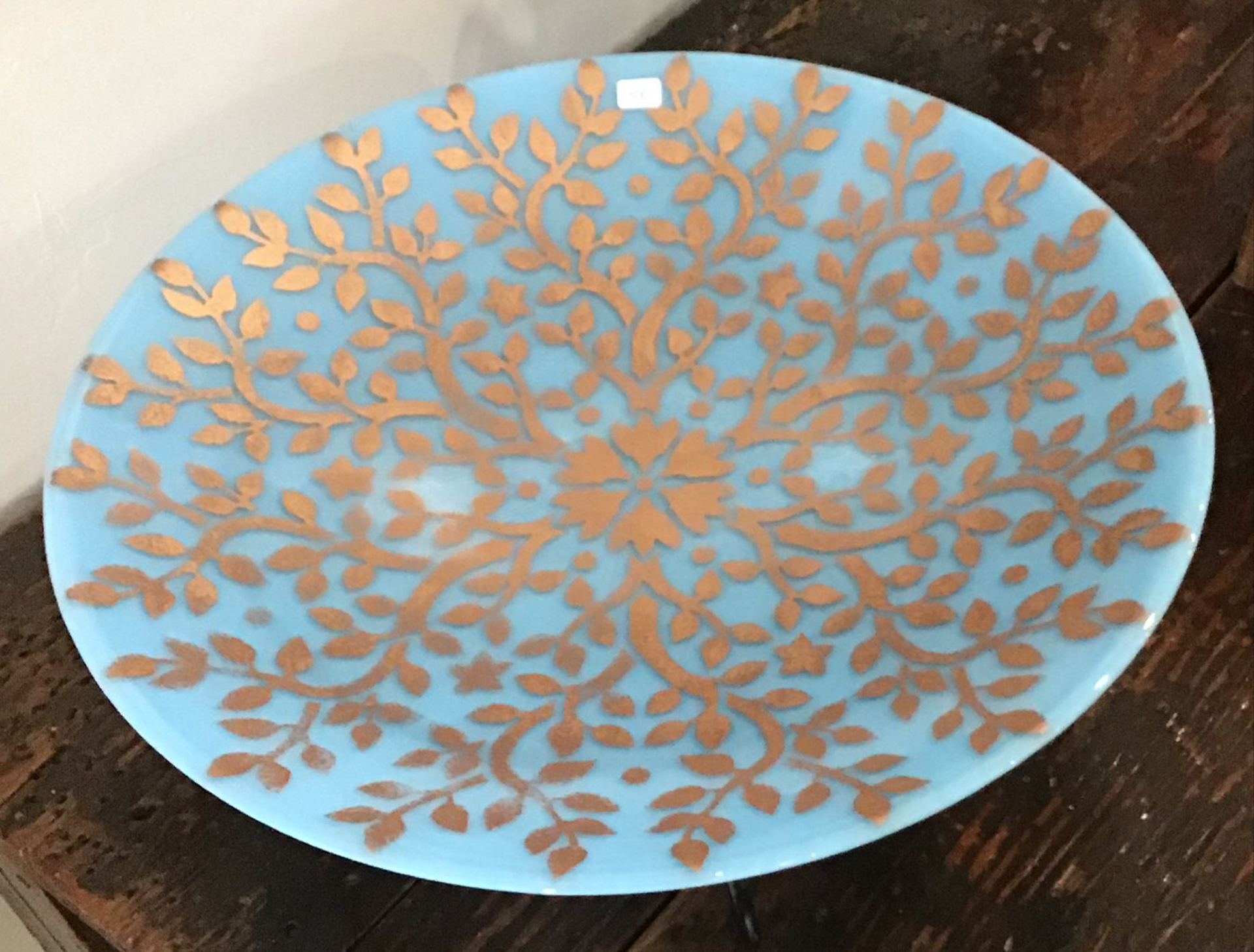 17" Tree of Life Glass Bowl by Marian Pyron