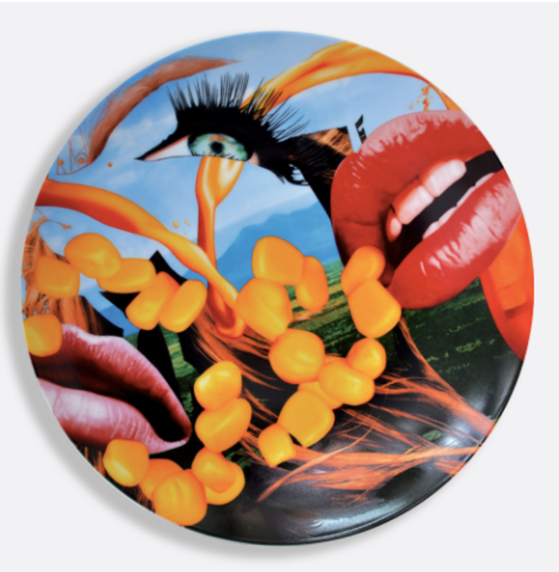 Lips - Coupe service plate by Jeff Koons x Bernardaud
