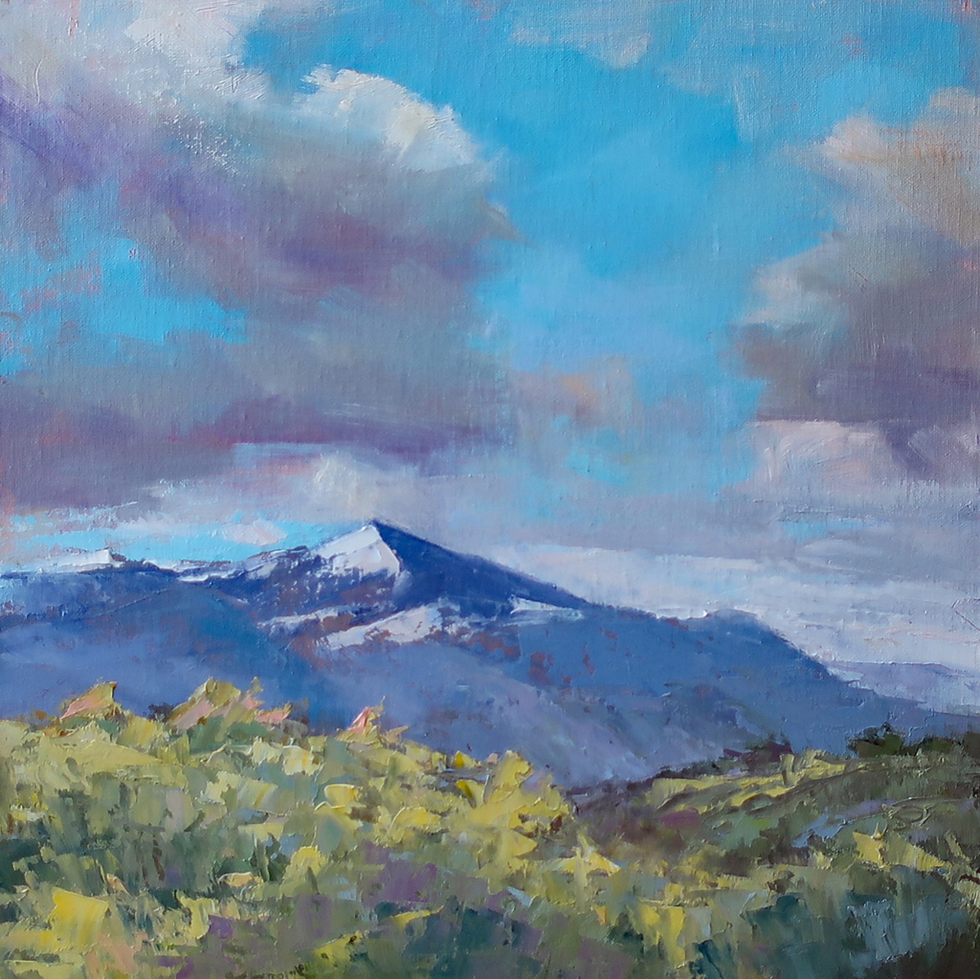 Chicoma  Mountain under a Blue Sky by Carole Belliveau