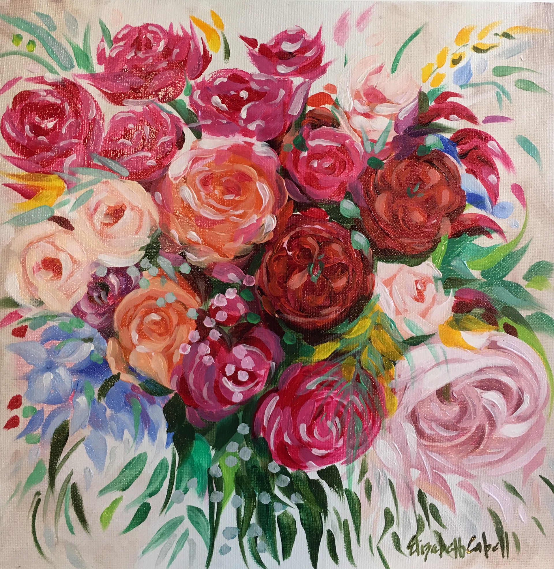 Rose Bouquet by Elizabeth Cabell