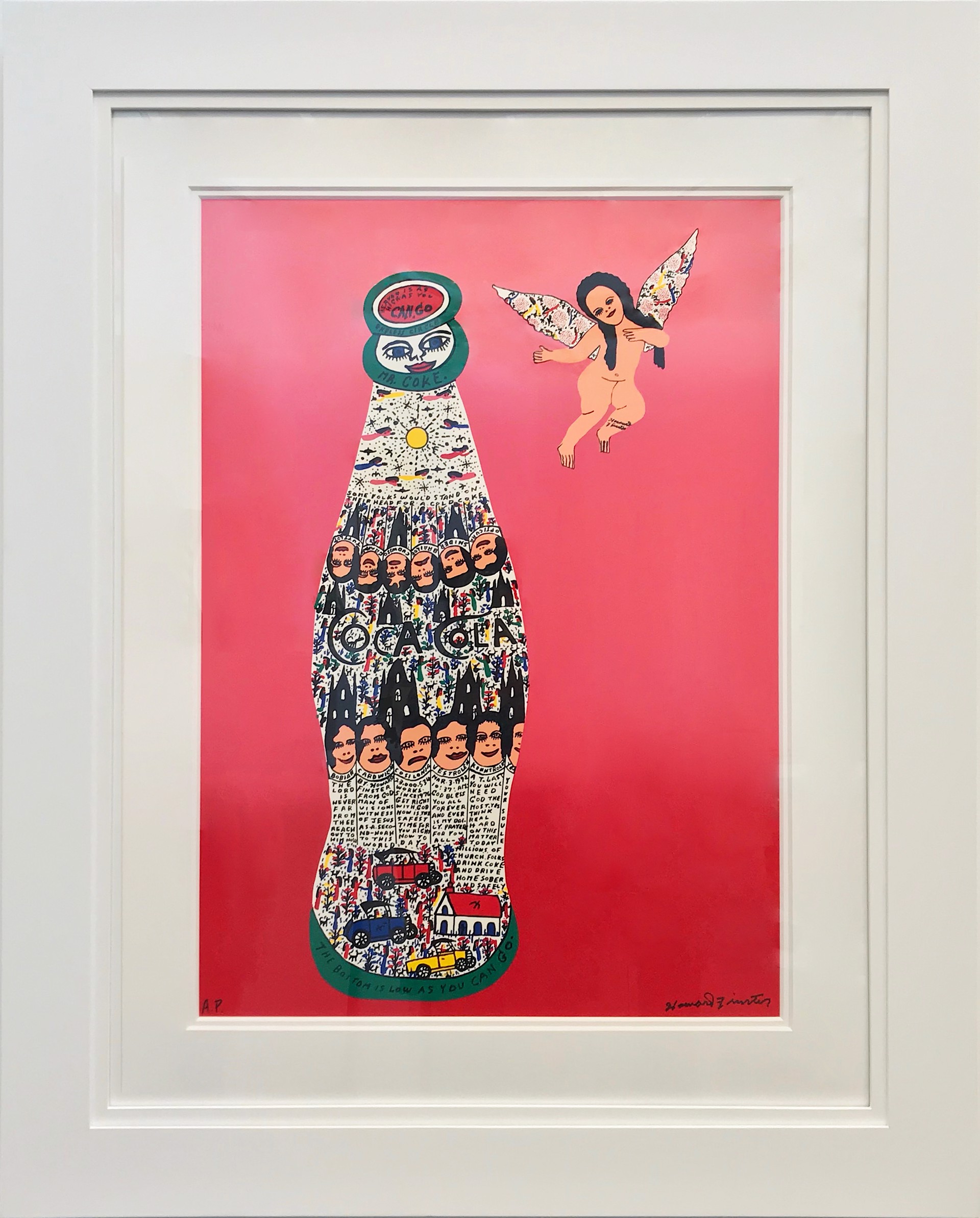 Angel Baby with Coca Cola by Howard Finster