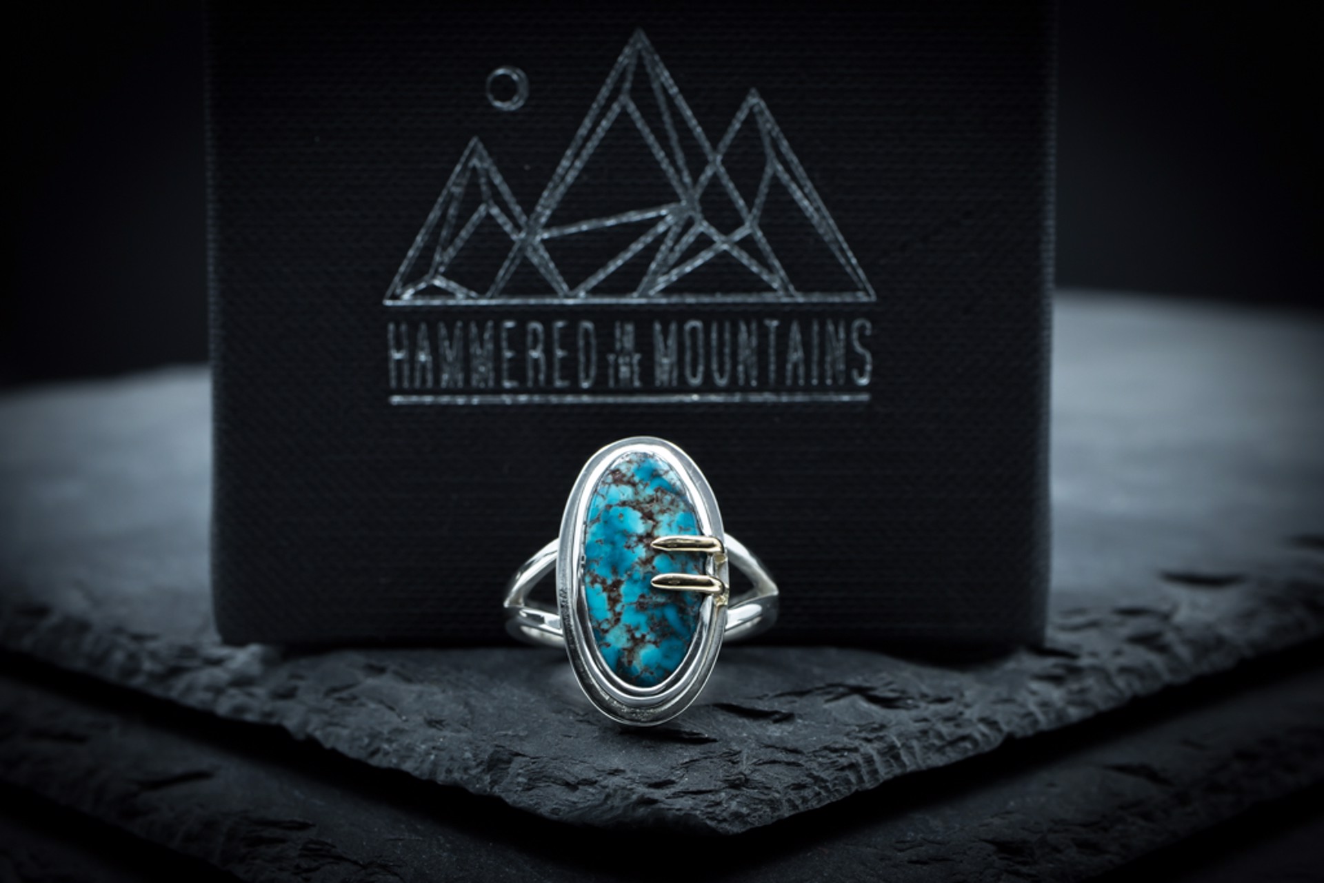 Egyptian Turquoise Ring • 14K Gold Prongs (Size 7) by Autumn Fye