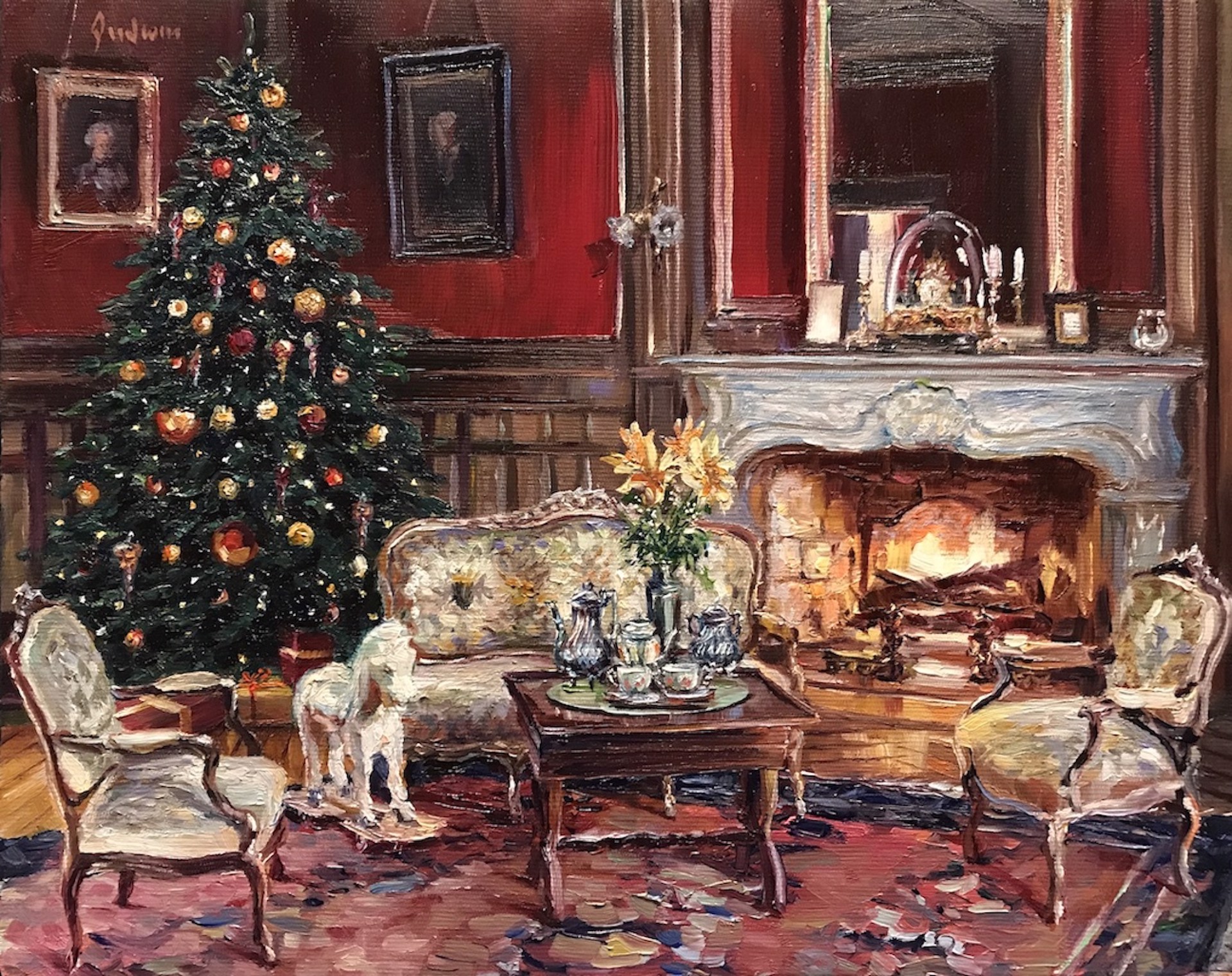 Christmas Around the Fire at Chateau Bridoire by Lindsay Goodwin