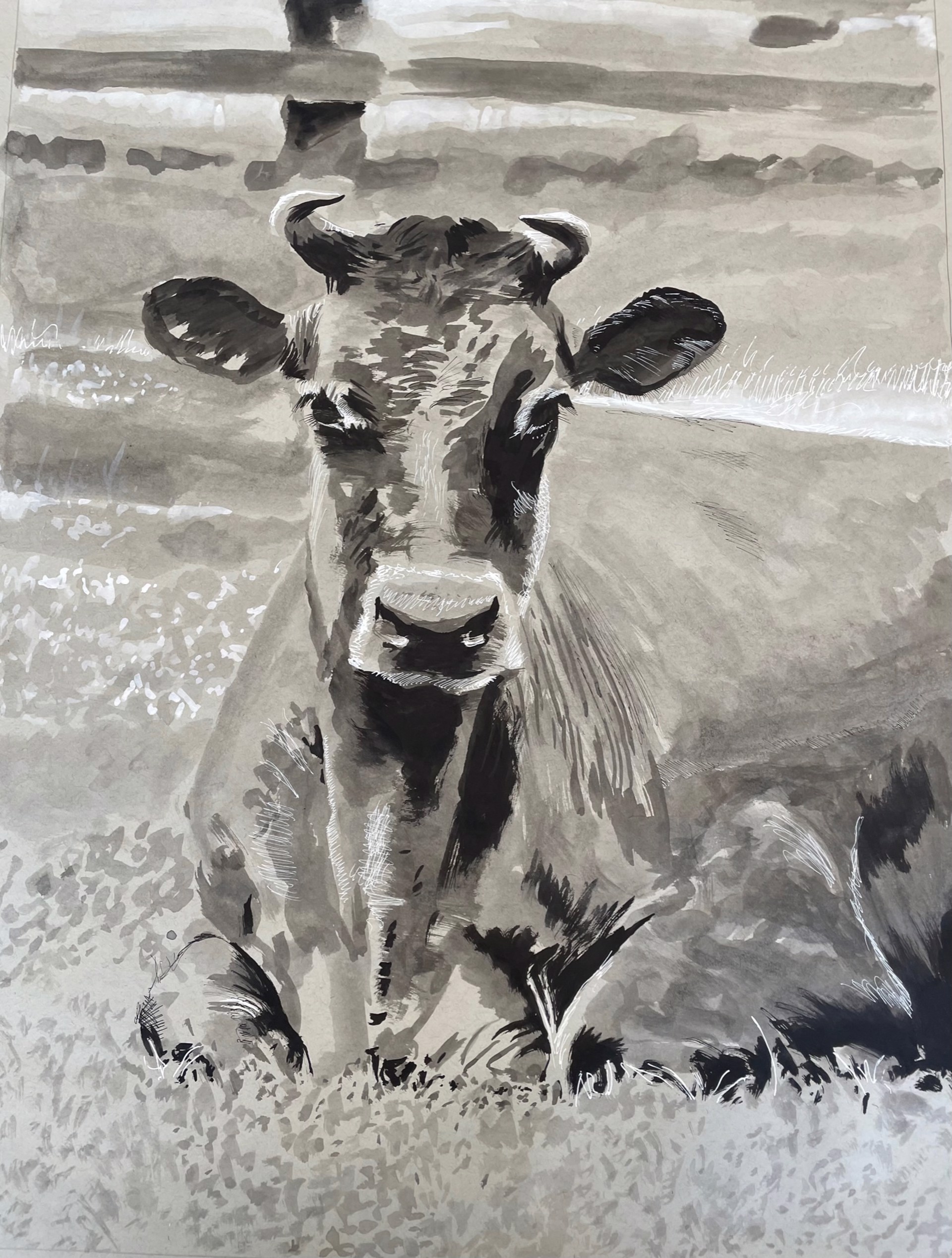 Cow in Field by Ed Ford