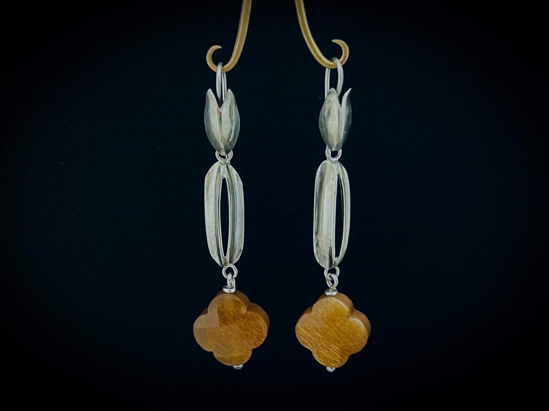 African Sunstone Drop Earrings by Marie-Helene Rake