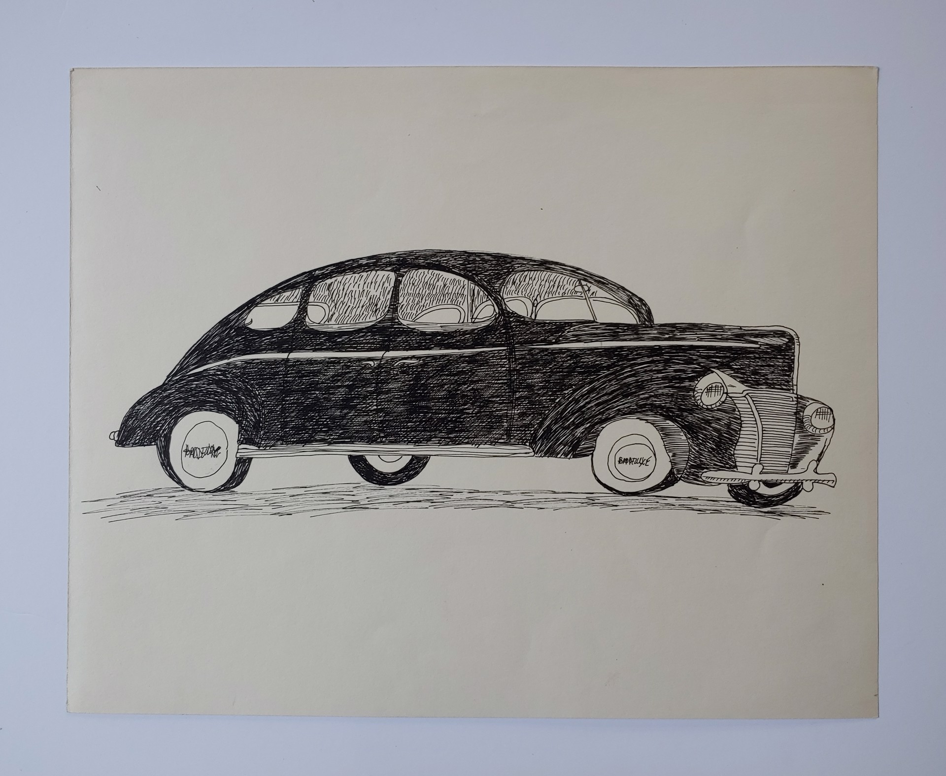 Ford Deluxe Drawing by David Amdur