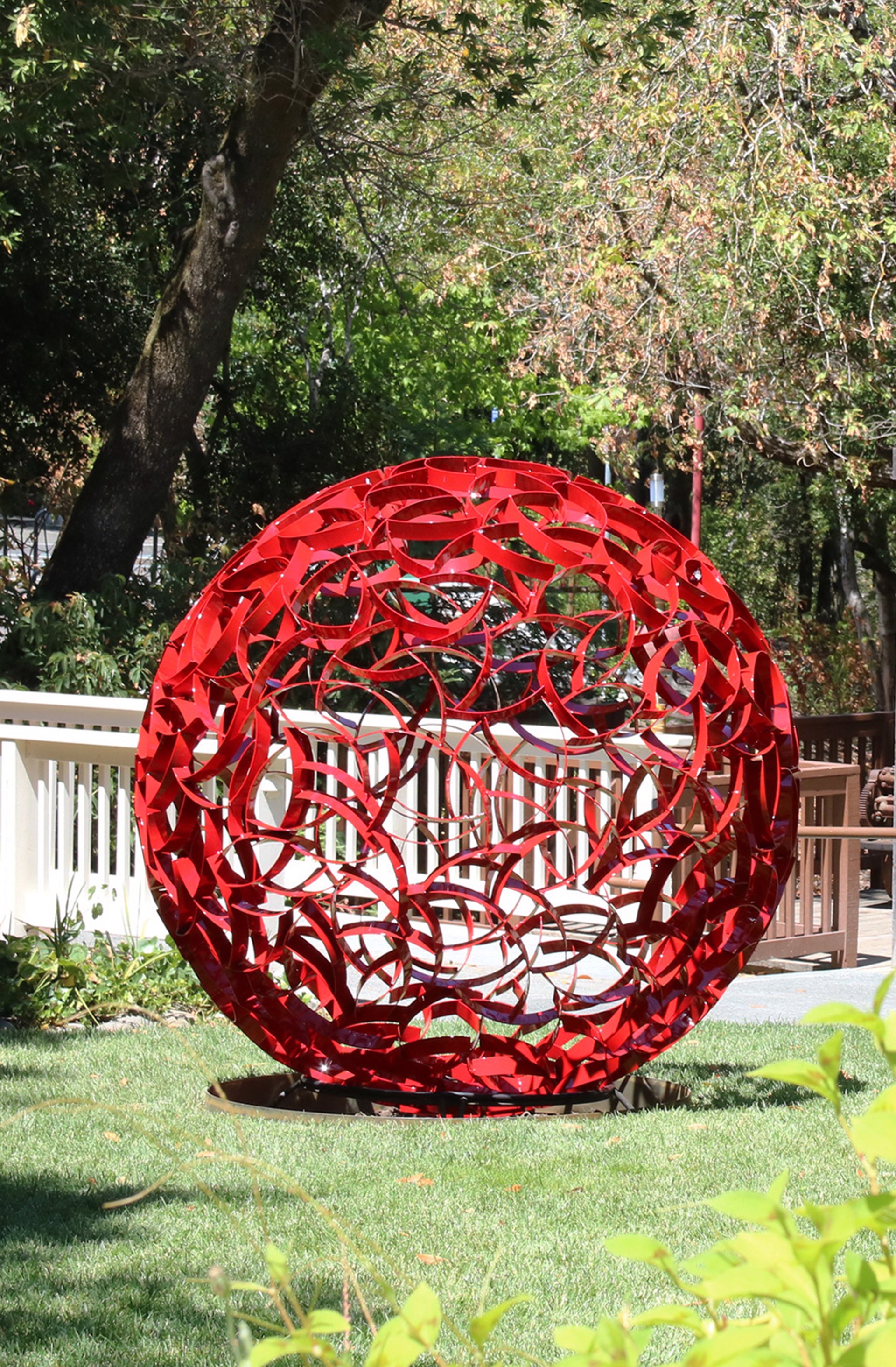 Red Sphere  by Ivan Mclean