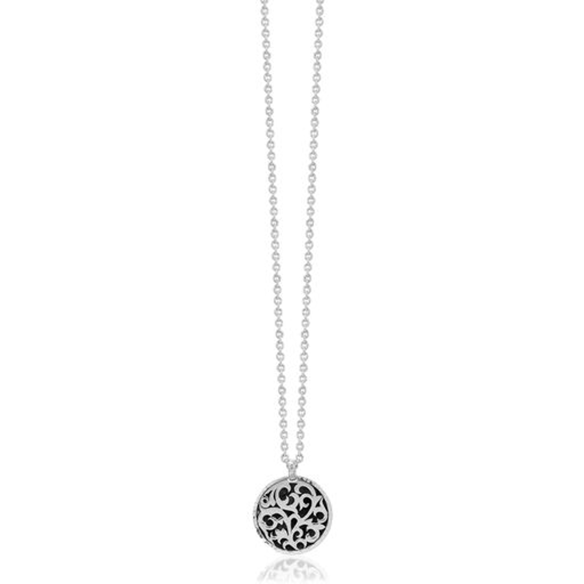 7019 Men's Circle Silver Necklace by Lois Hill
