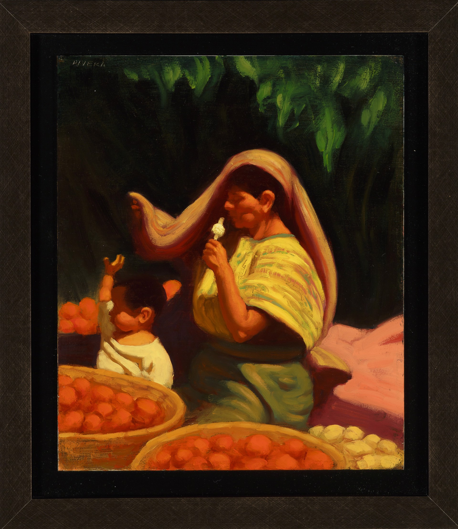 Untitled (Woman & Child in Market) by Elias Rivera