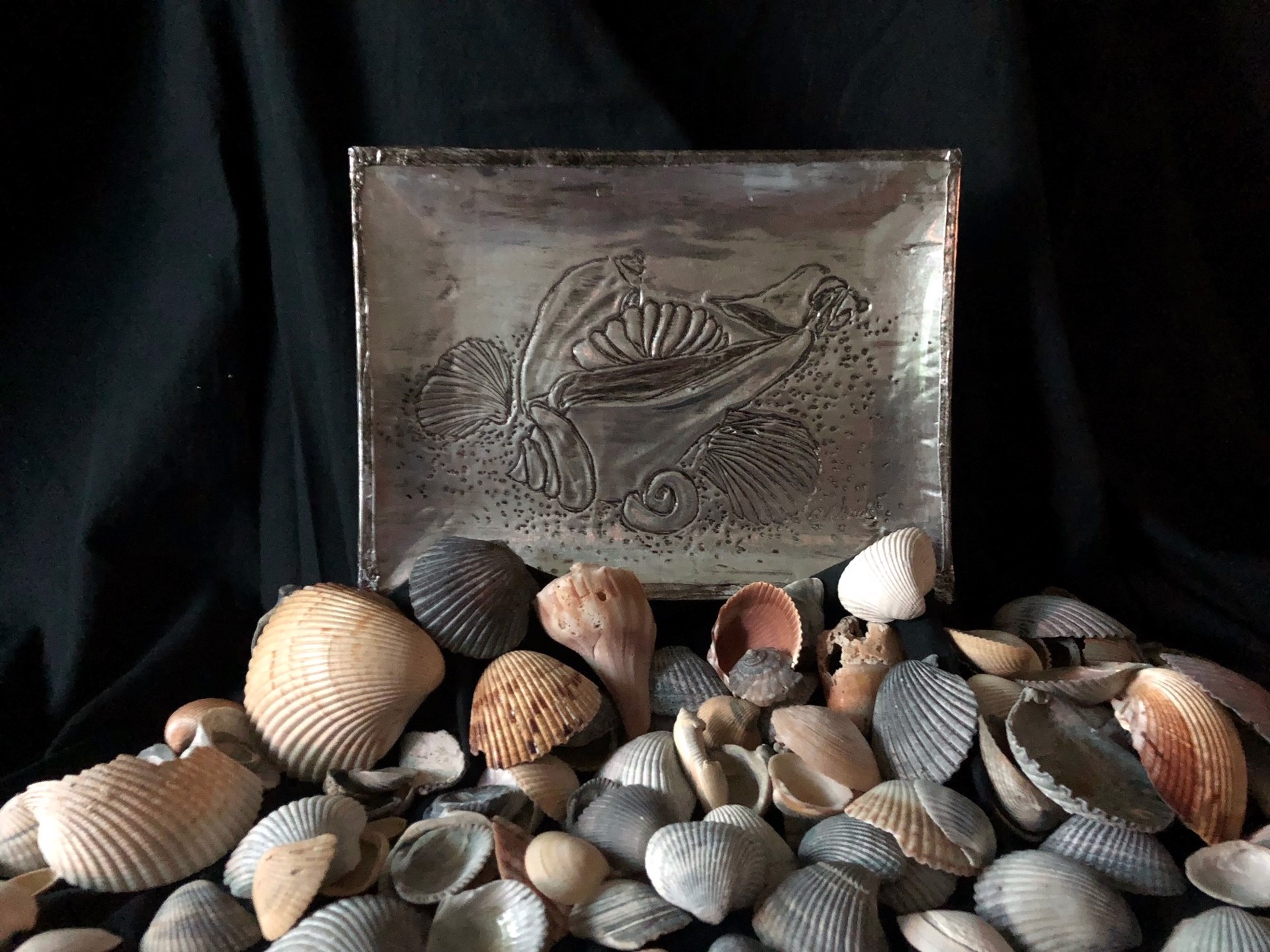 Seashell Plate by Chuck Rhoads