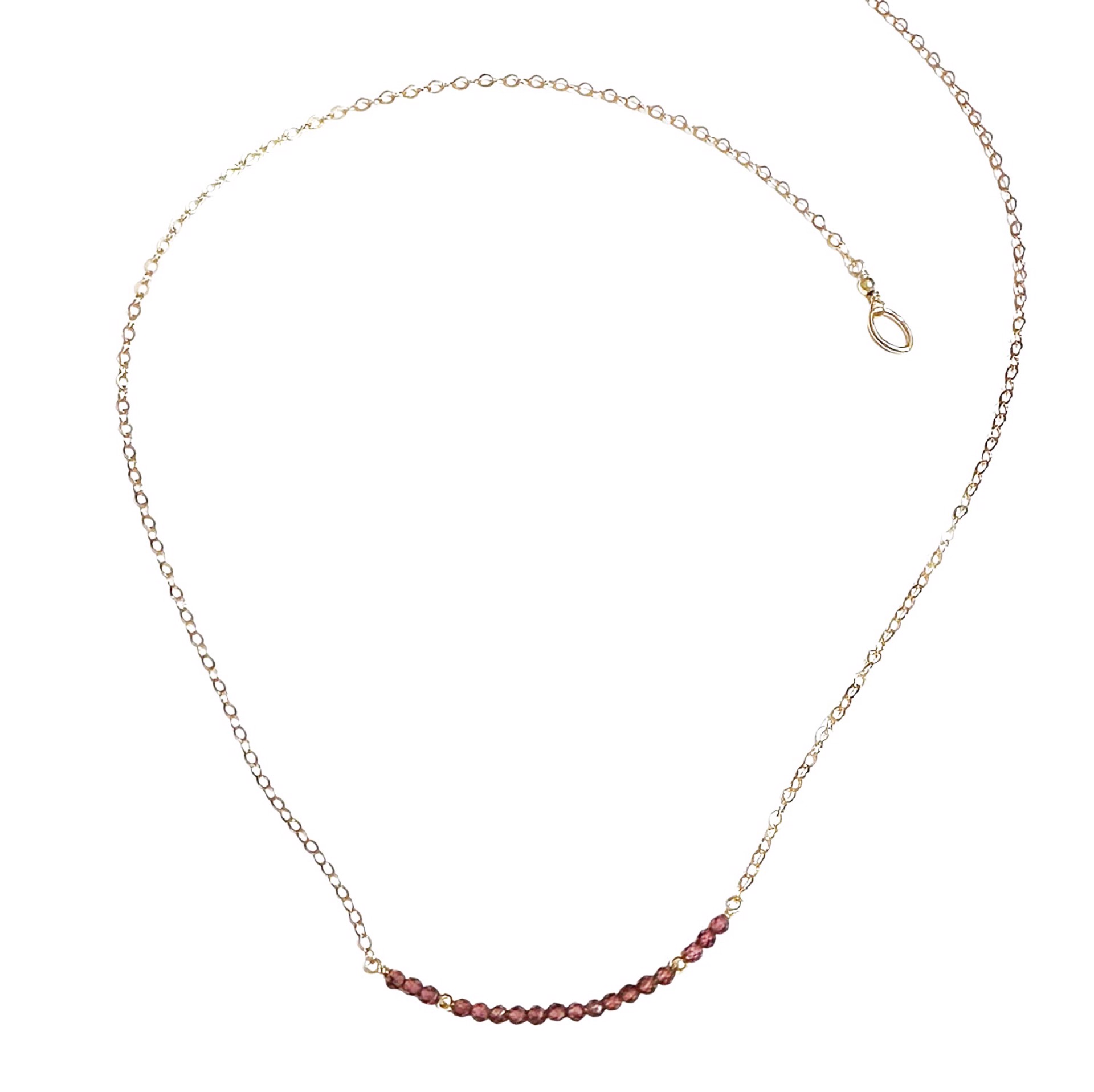Necklace - Garnet with 14K Gold by Julia Balestracci