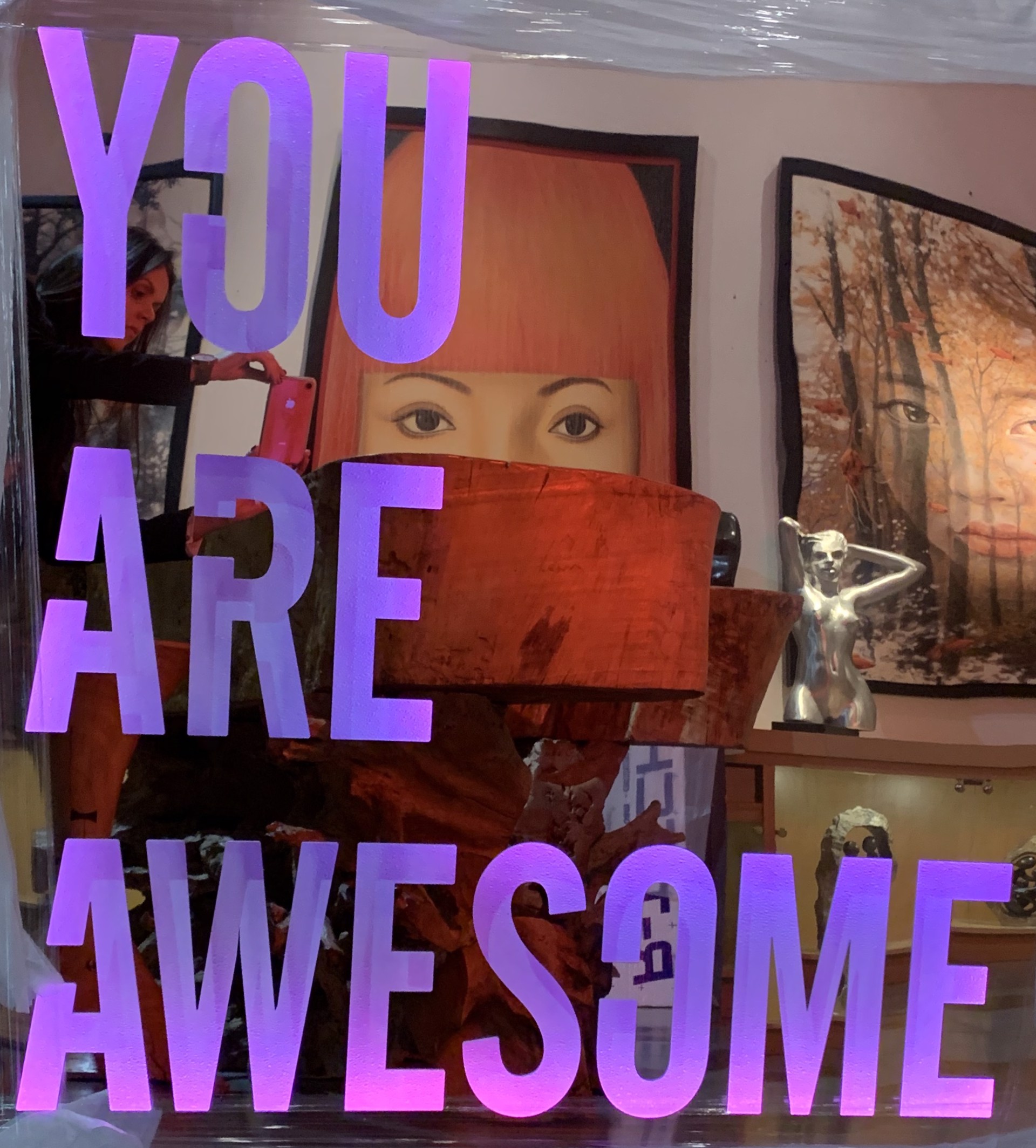 "You Are Awesome" by Affirmative Mirrors Installation by Elena Bulatova