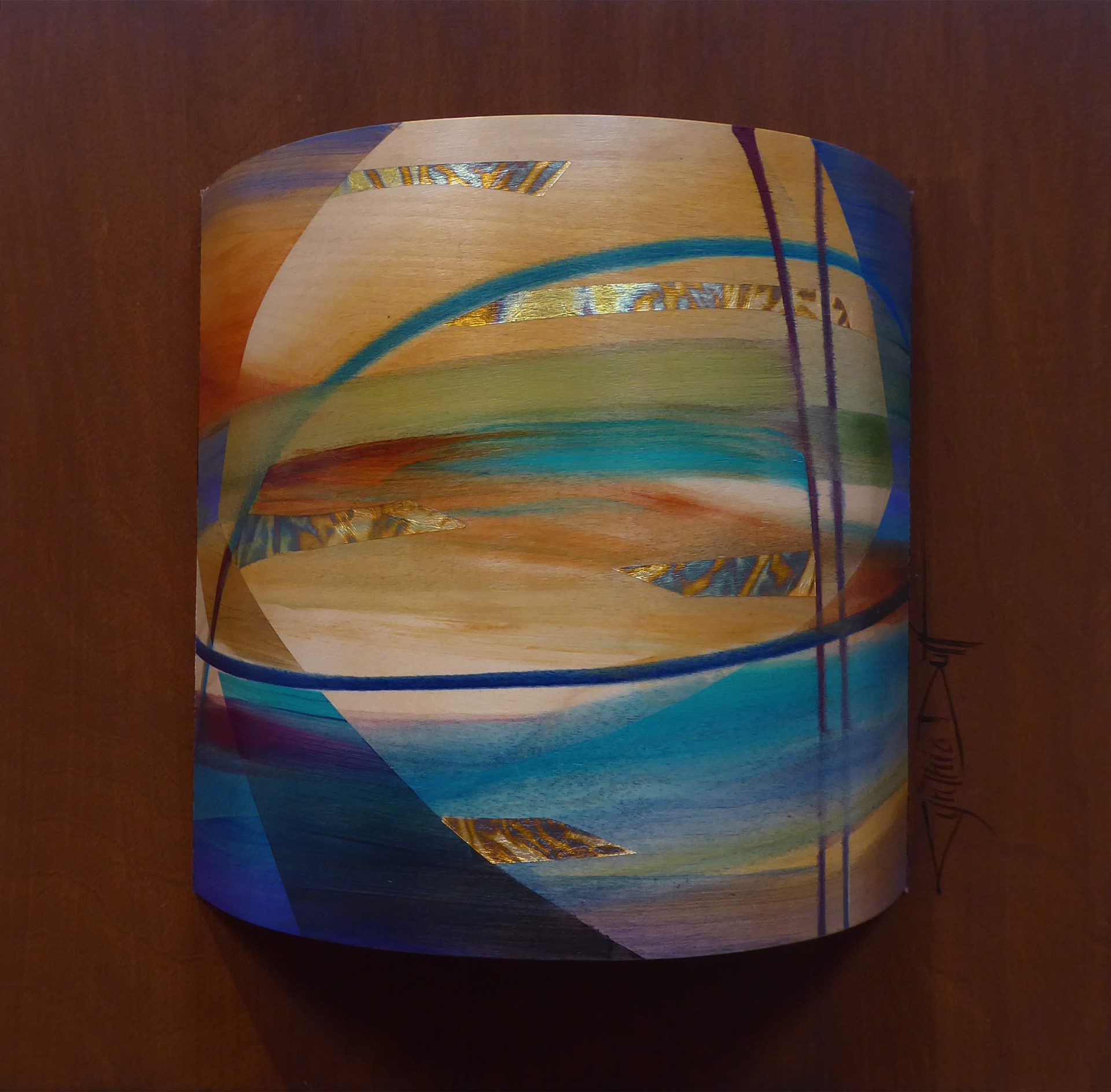 Sunny Blue Sconce by Cynthia Duff