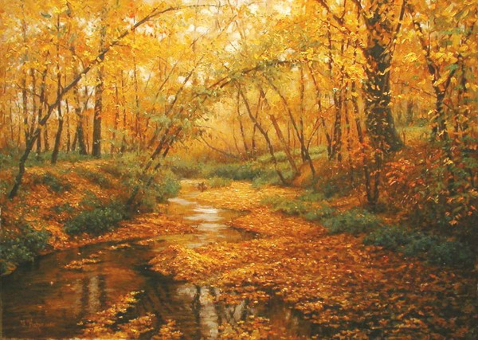 Autumn Brook by Gennadi Kirichenko