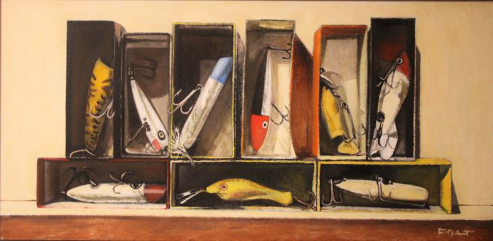 Vintage Lures in Boxes by Annette Foat