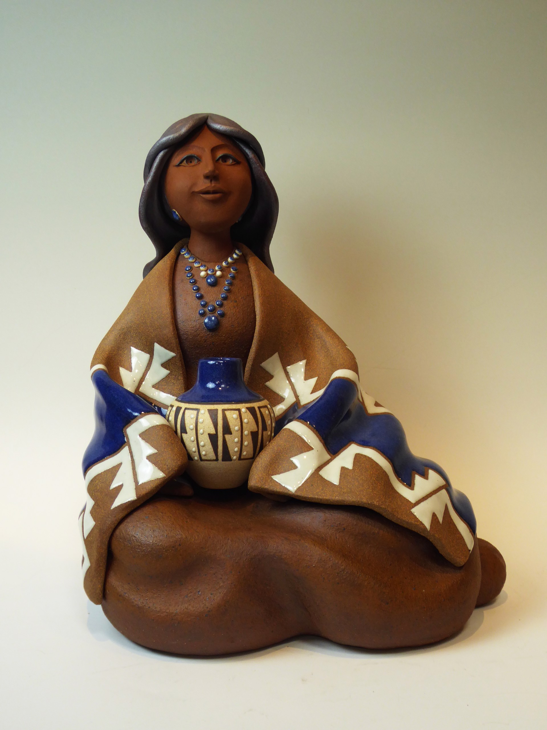Zuni Maiden ~ Seated by Terry Slonaker