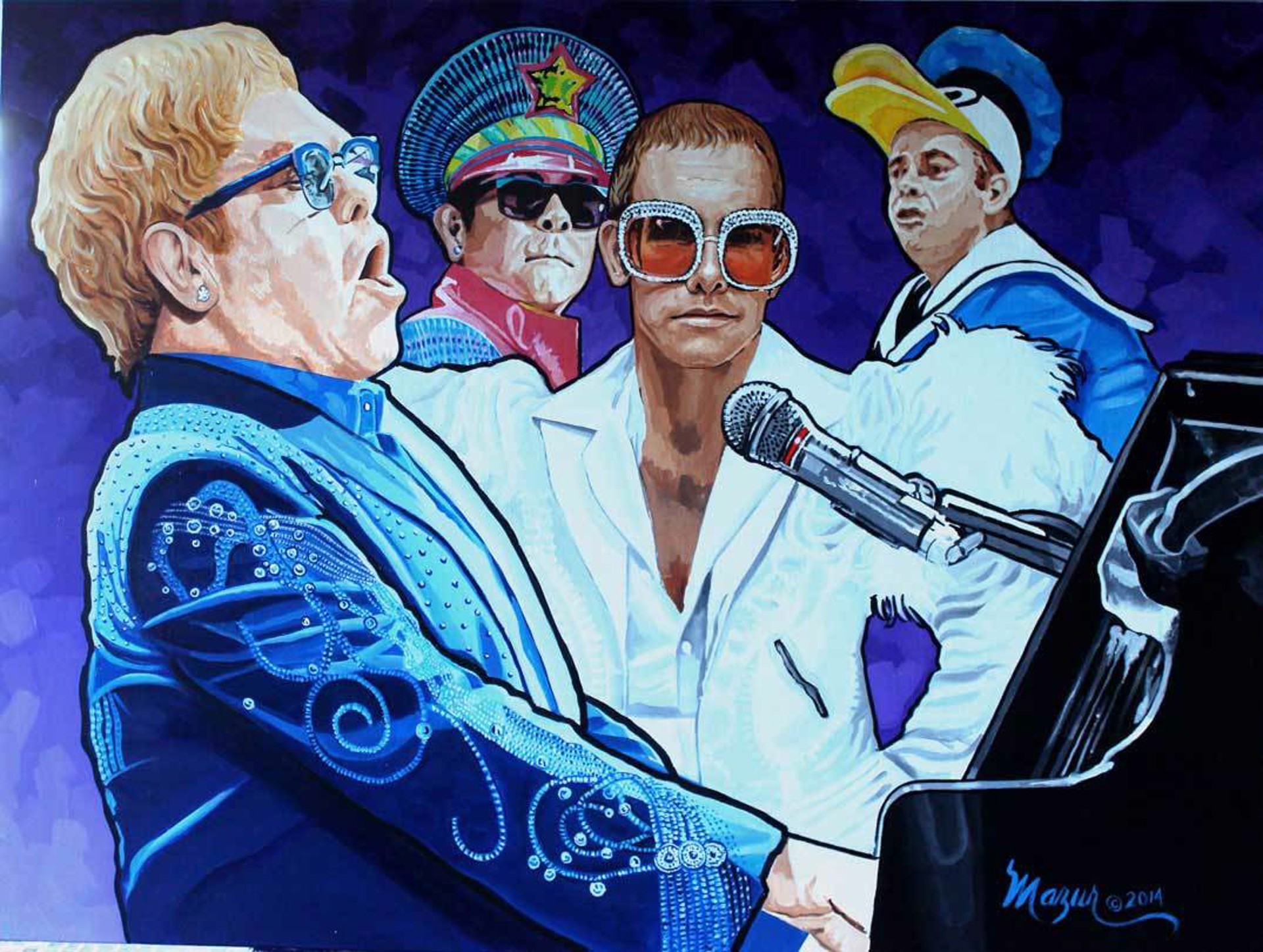 Elton John Through the Years by Ruby Mazur