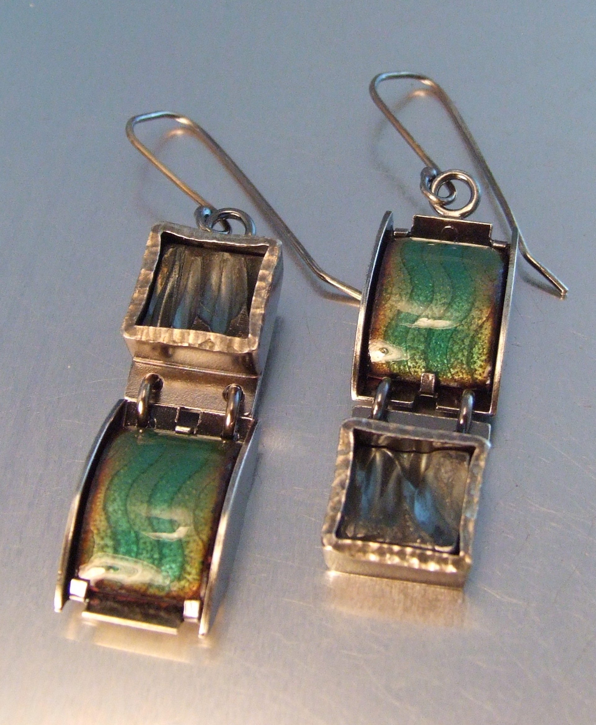 Plasma Wave Earrings by Melody Armstrong