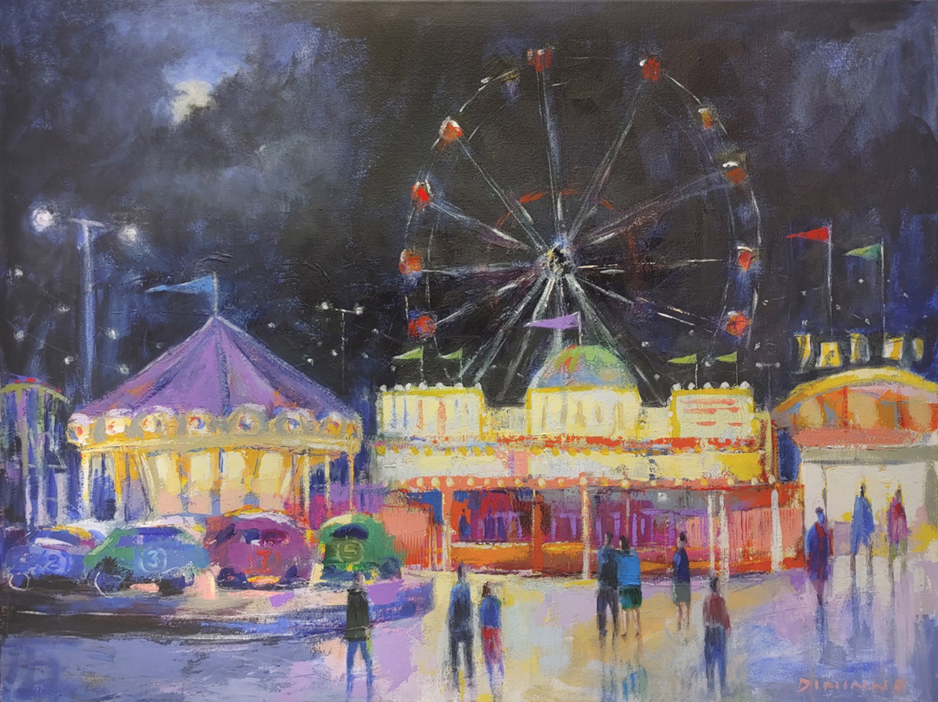 Carousel & Ferris Wheel II by Steve Dininno