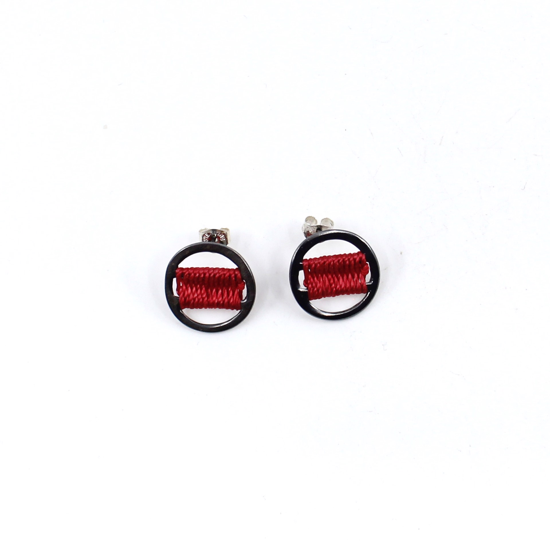 Woven Studs by Flag Mountain Jewelry