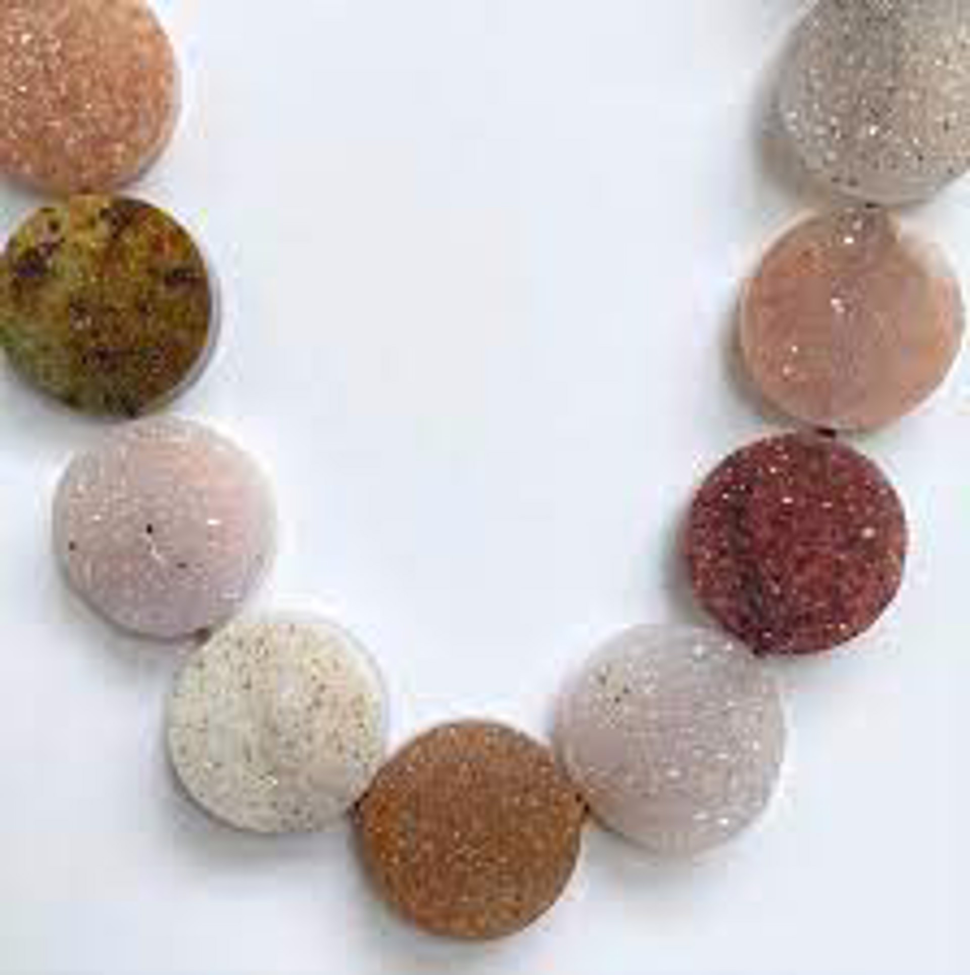 Druzy Round Necklace by Llyn Strong
