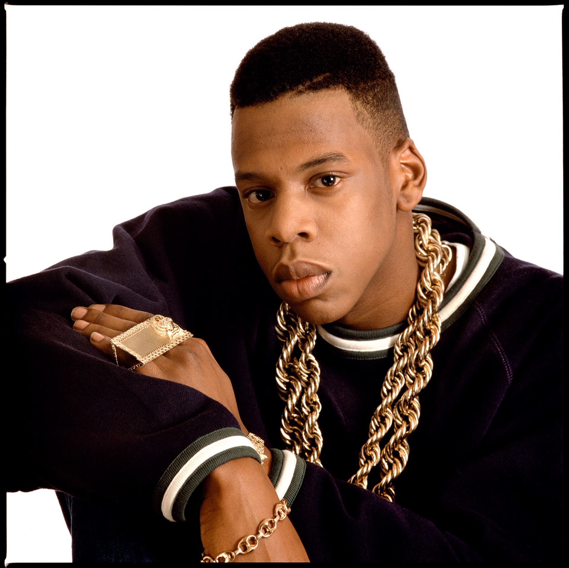88217 Jay-Z Wearing a Black Sweater Color by Timothy White
