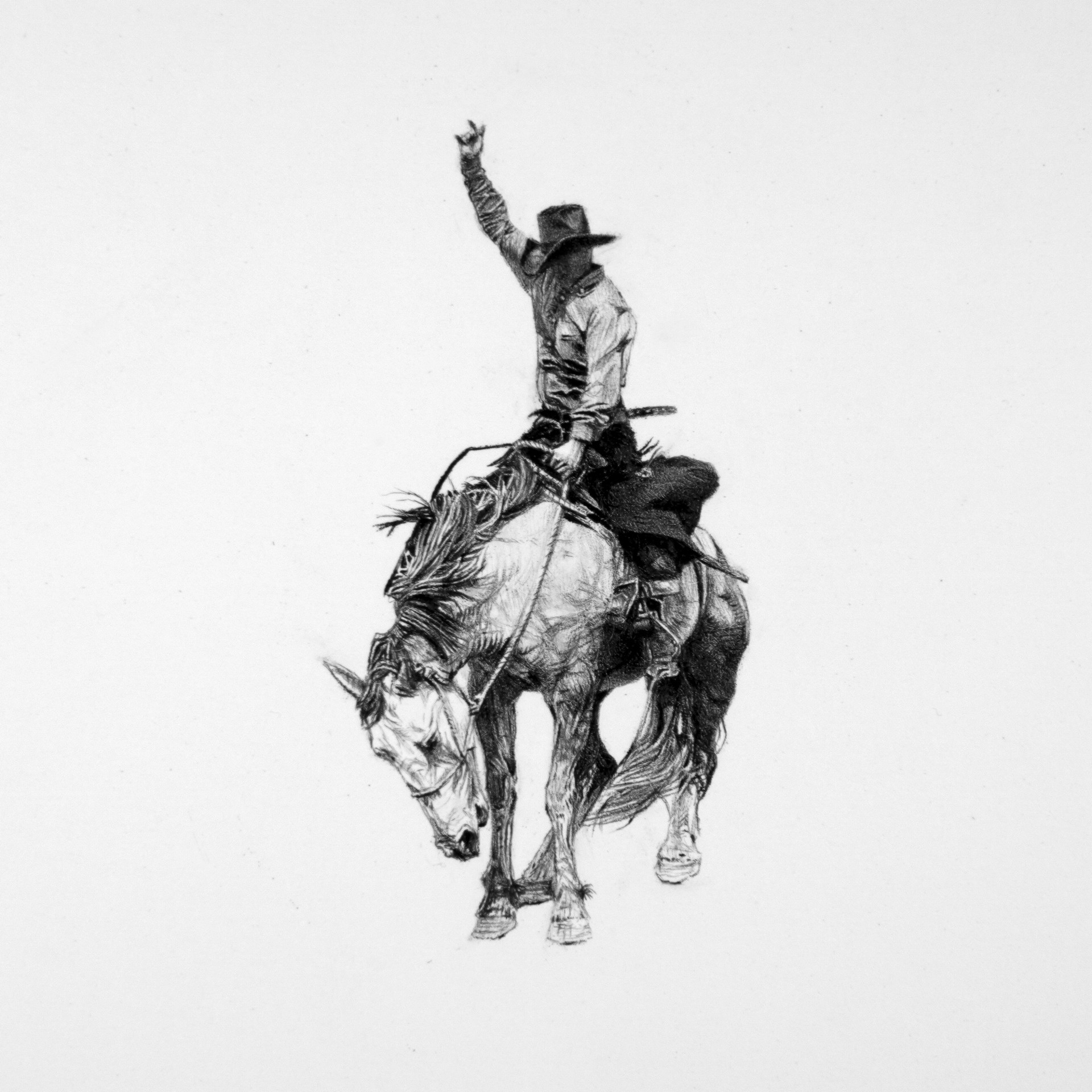 Untitled (bronc rider) 5609 by Clayton Porter