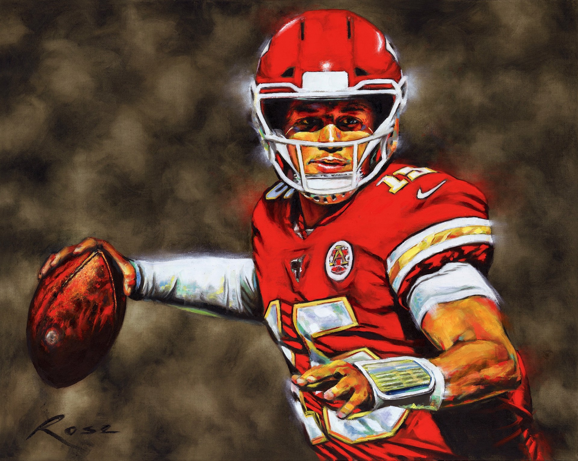 Patrick Mahomes by William Rose Portraits