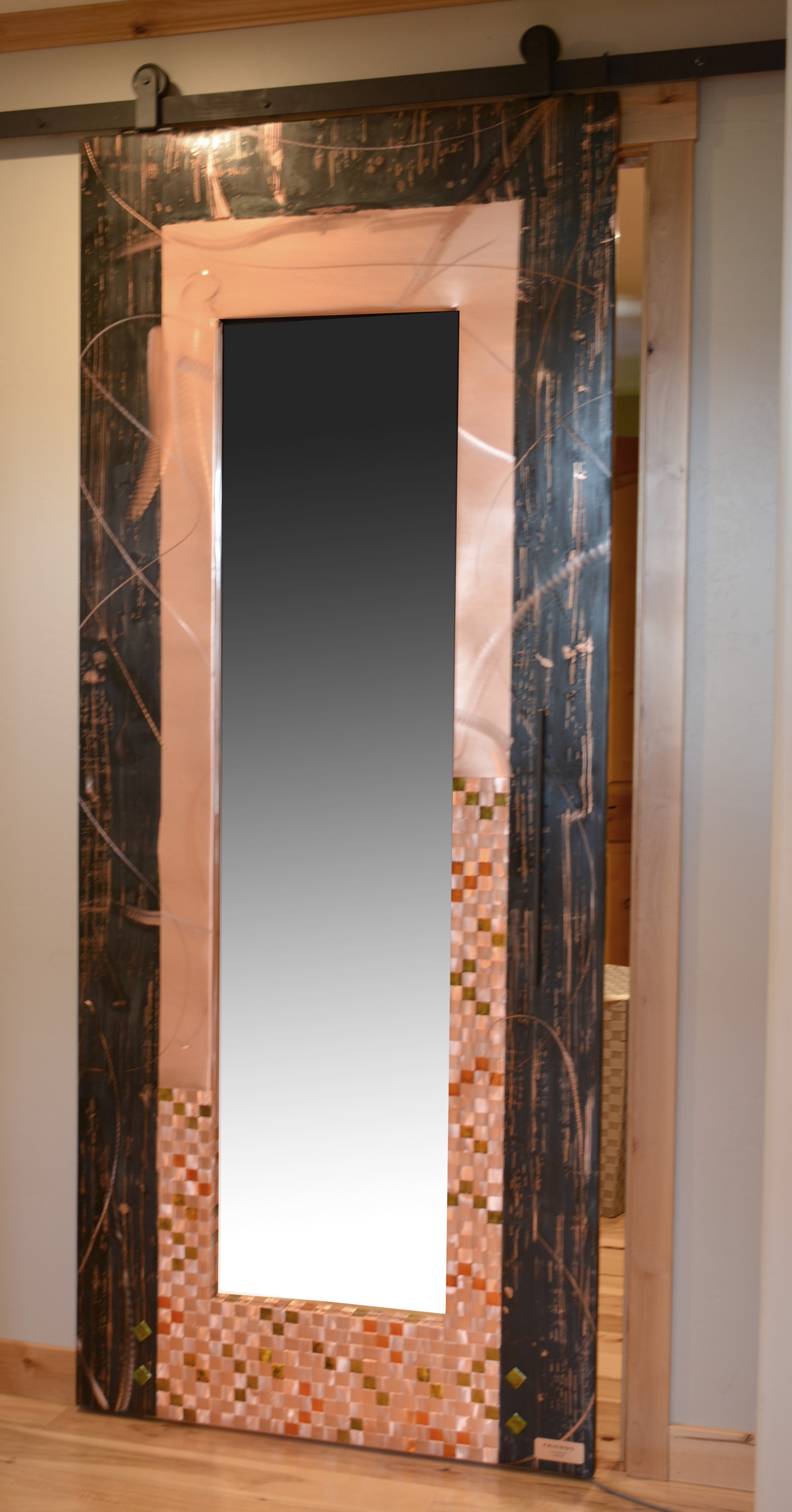Copper or Steel Barn Door ~ Available for commissions in custom sizes and designs. by Jean And Tom Heffernan