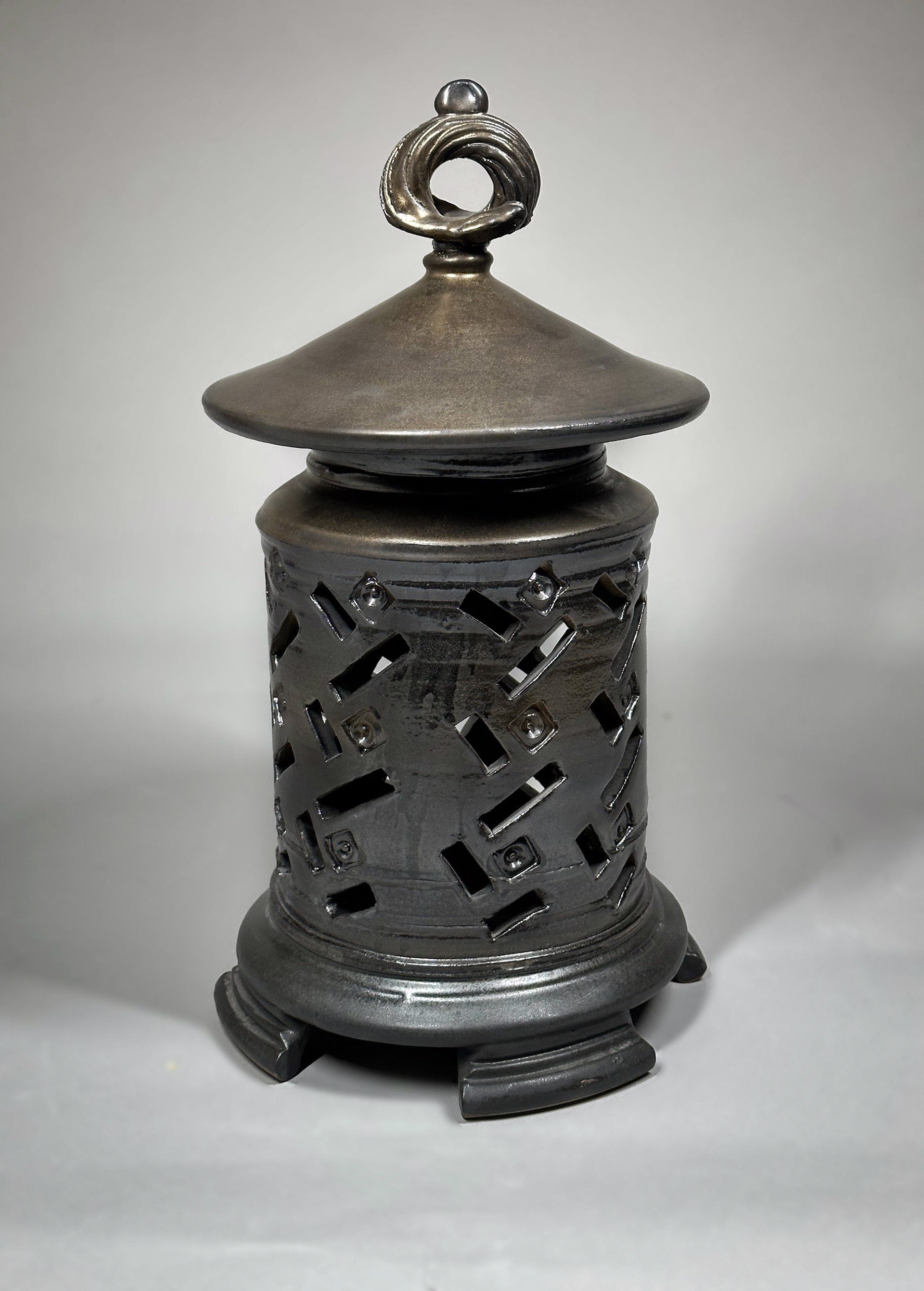 Medium Bronze Garden Lantern by Don Sprague