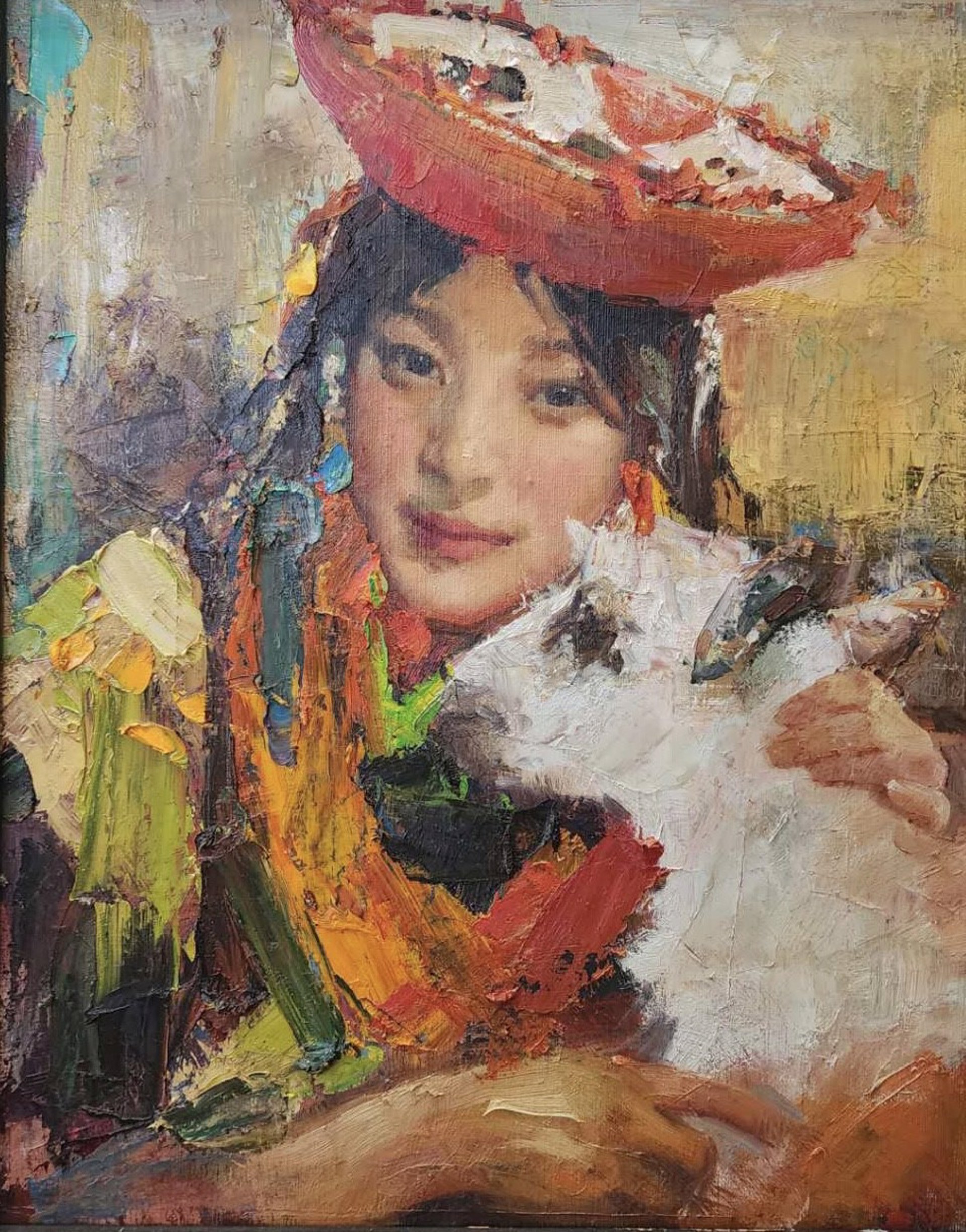 Young Tibetan Girl by Piao Xue Cheng
