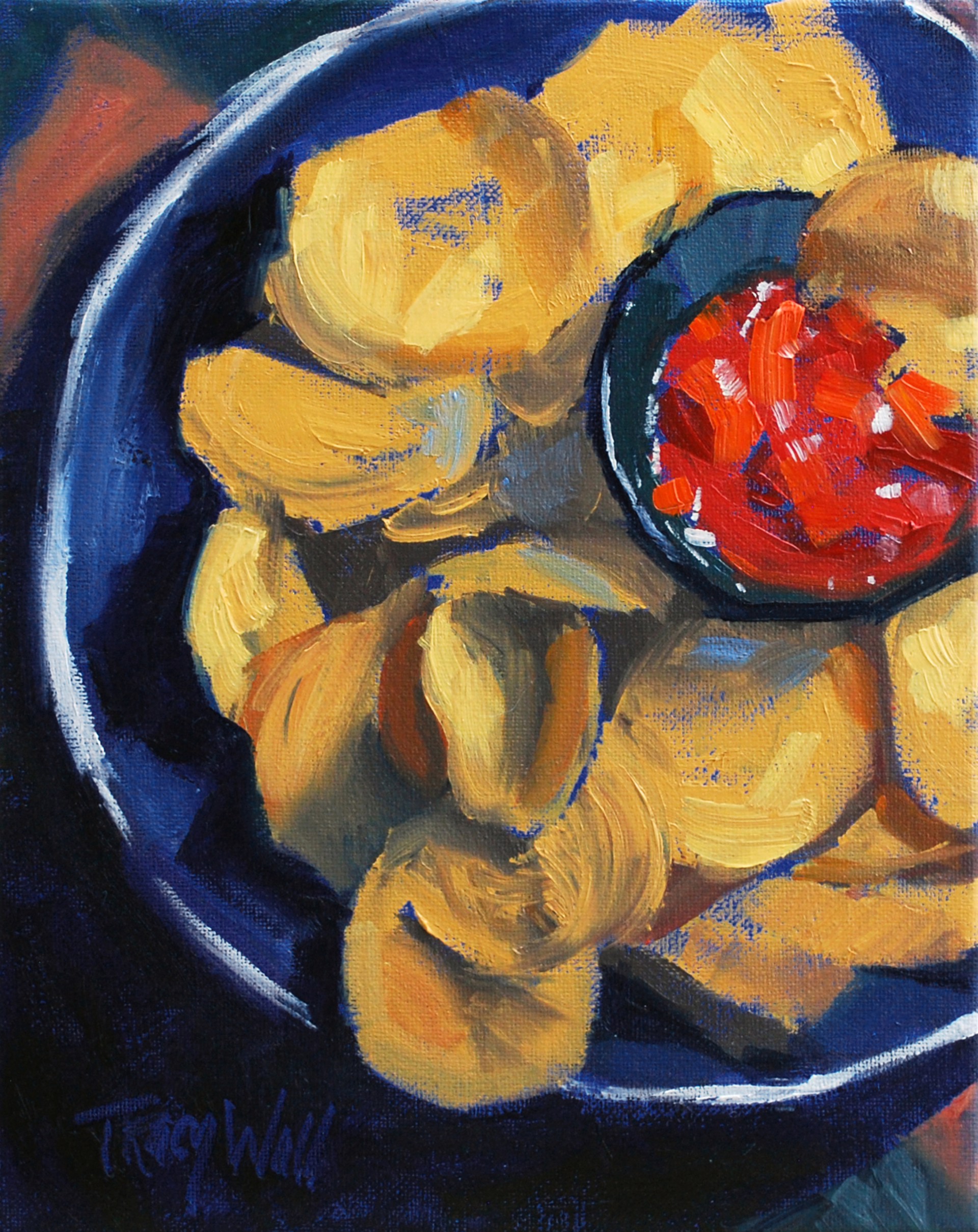 Tracy Wall - Mainstreet Chips and Salsa Oil on canvas10 x 8 in $395.00