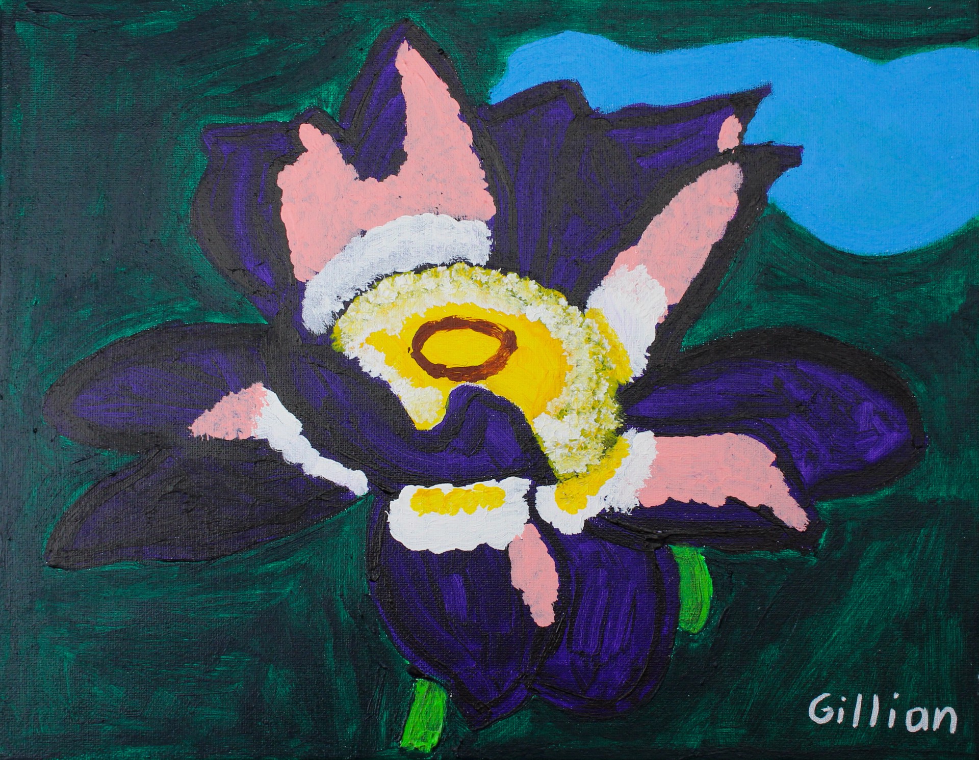 Purple Lily (FRAMED) by Gillian Patterson