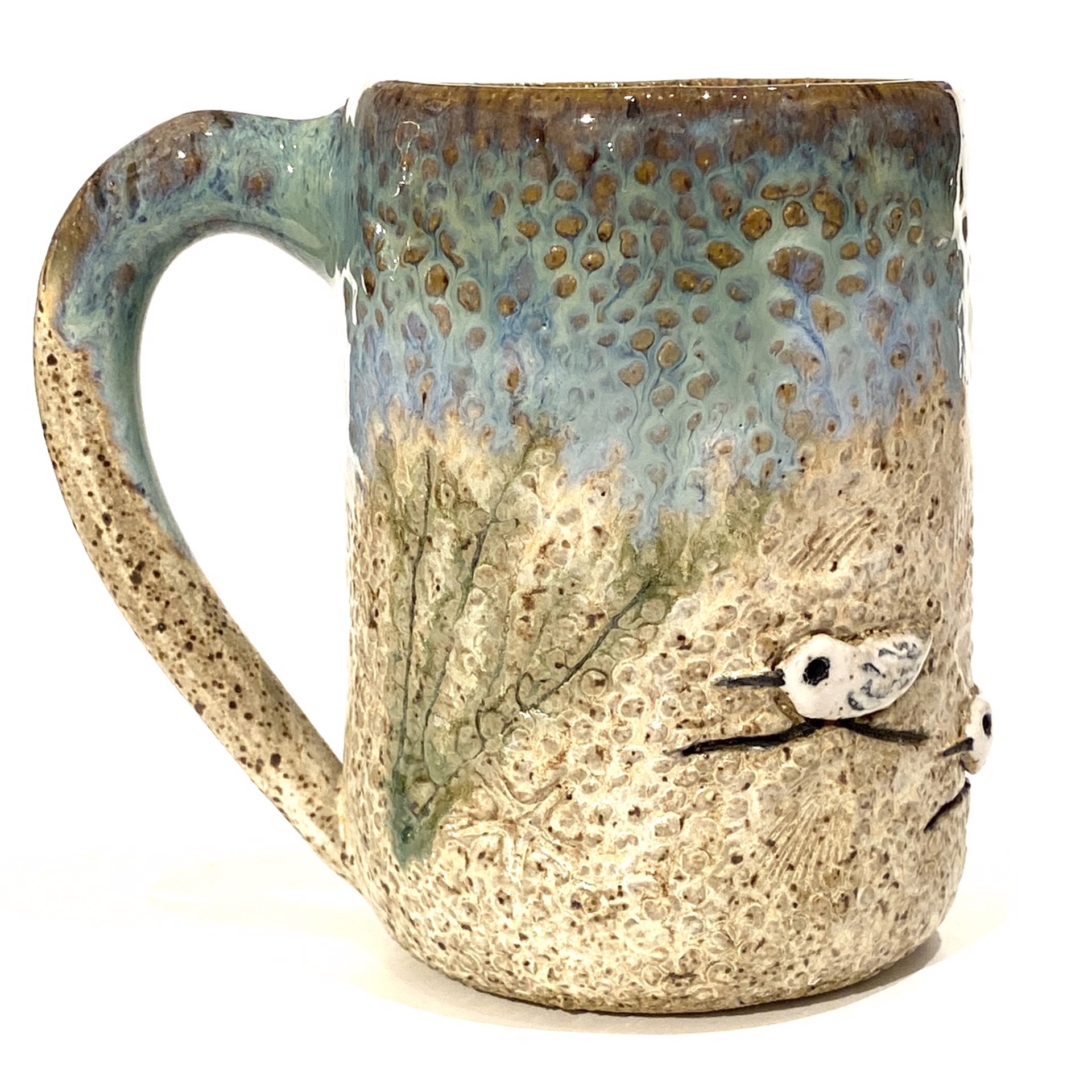 Sandpiper Mug (Green Glaze) by Jim & Steffi Logan
