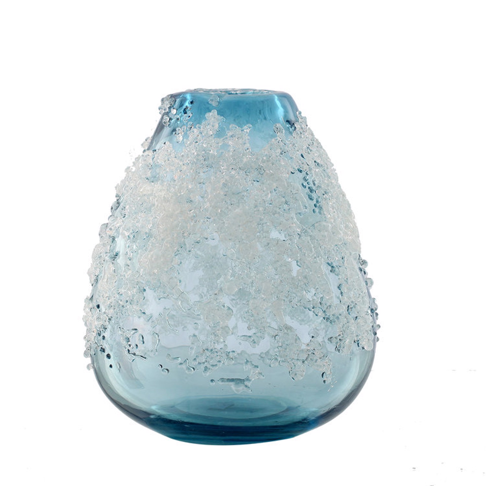 Aqua Ice Vase 7263 by EC Custom Glass