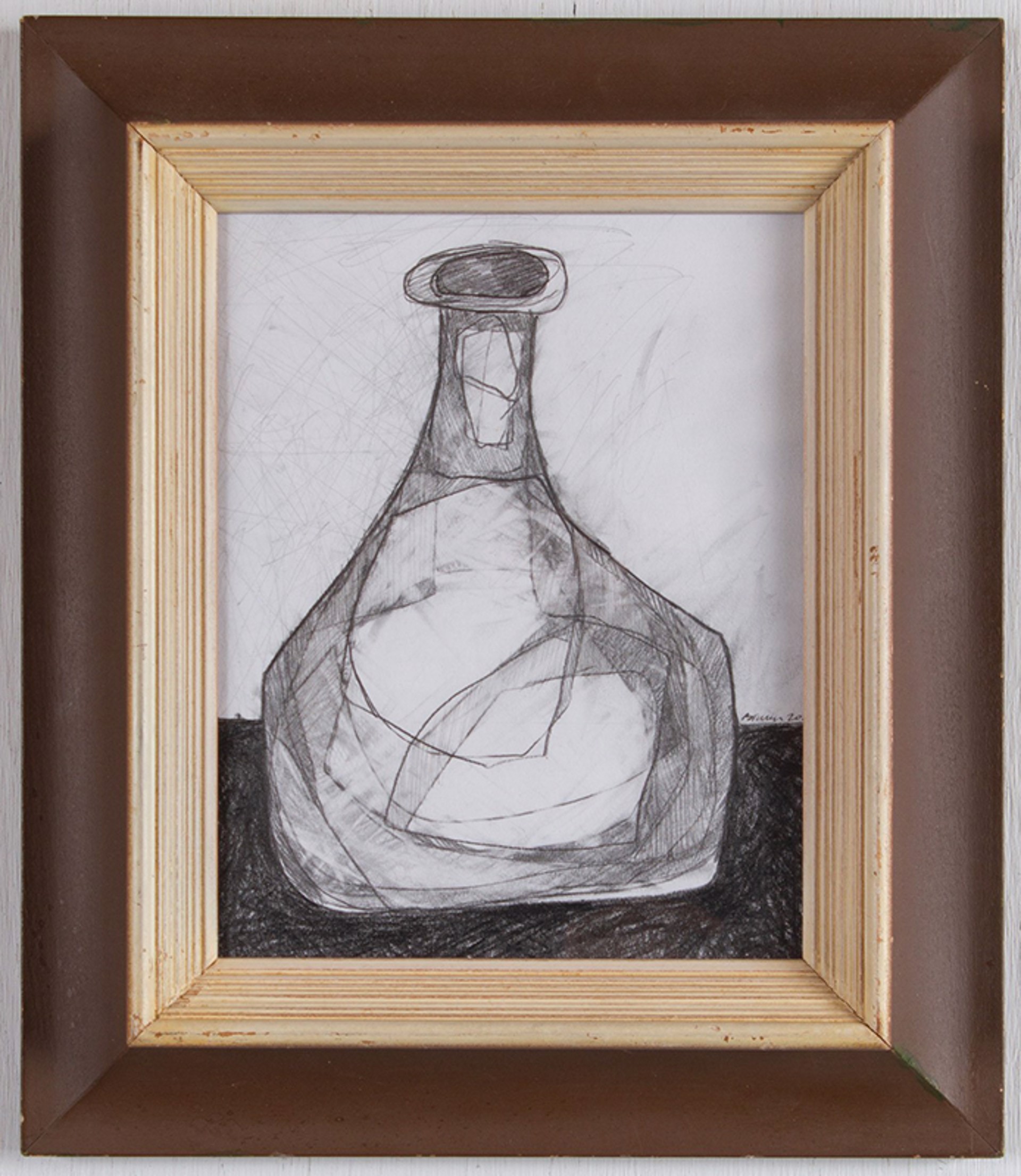 Single Morandi Bottle VI by David Dew Bruner