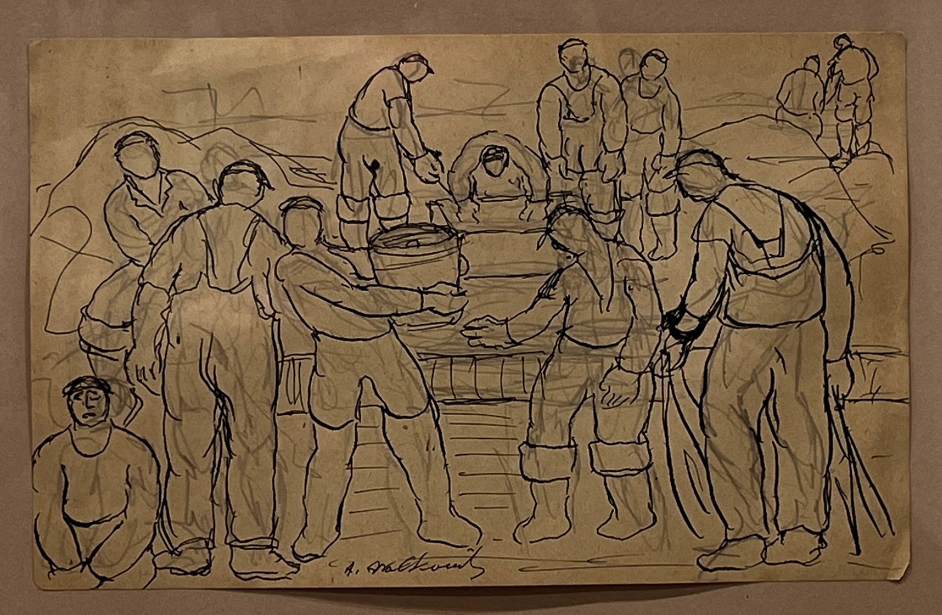 Fishermen and Clammers by Abraham Walkowitz