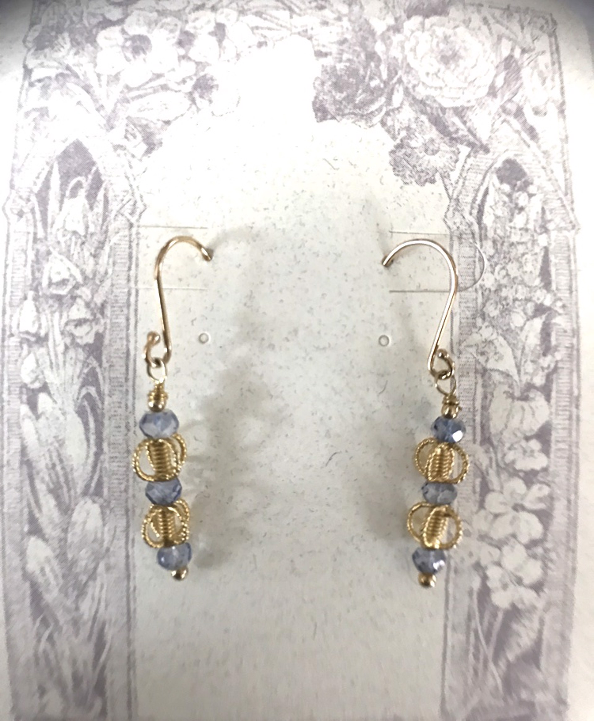 Earrings - Iolite & Gold Vermeil  #8667 by Bonnie Jaus