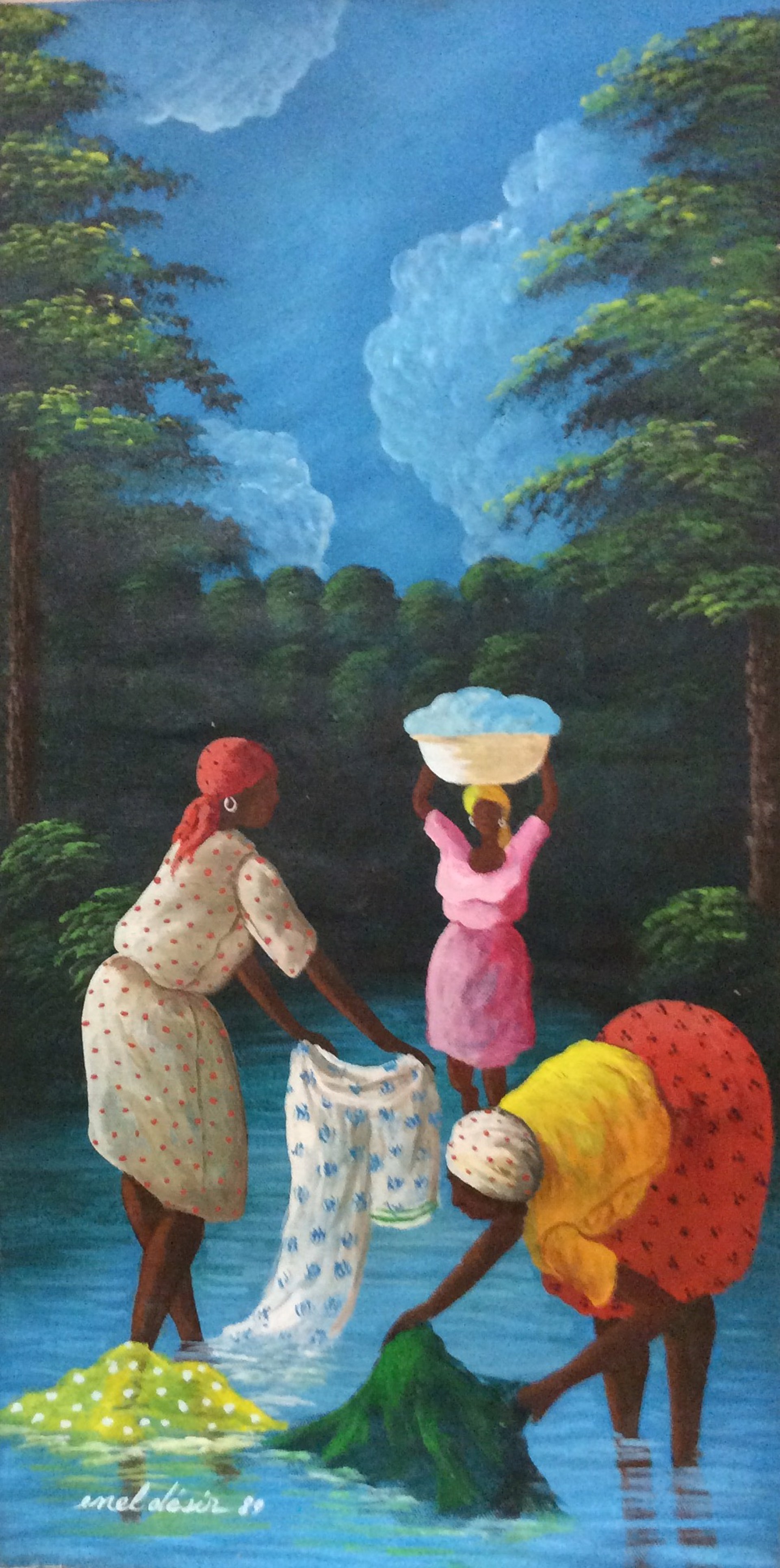 Laundry Day#7-3-96MFN  by Enel Desir (Haitian, b. 1966)